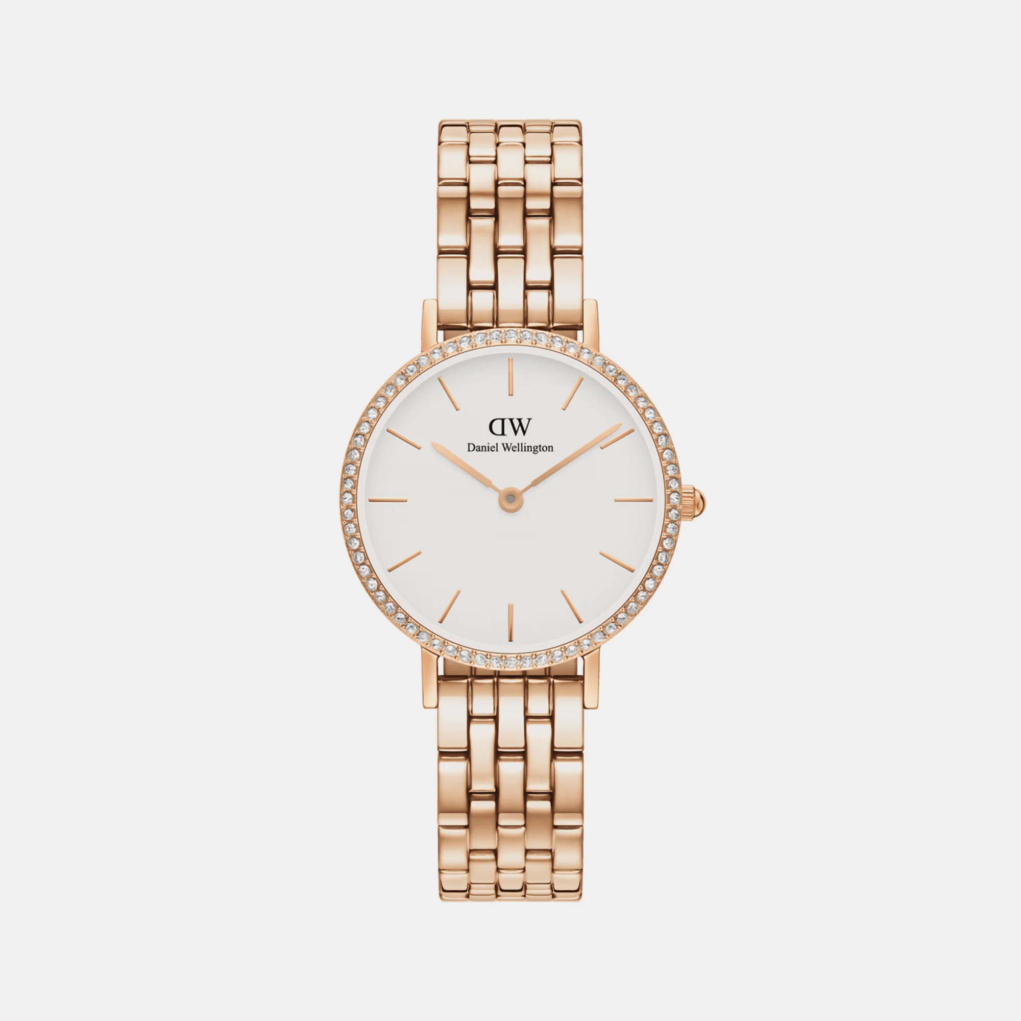 Petite Women Quartz White Dial Analog Stainless Steel Watch DW00100666K