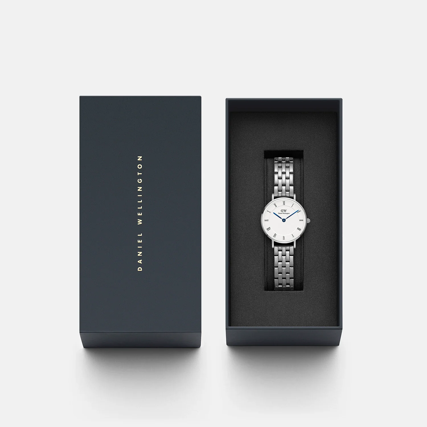 Petite Women Quartz White Dial Analog Stainless Steel Watch DW00100685K - Image 5