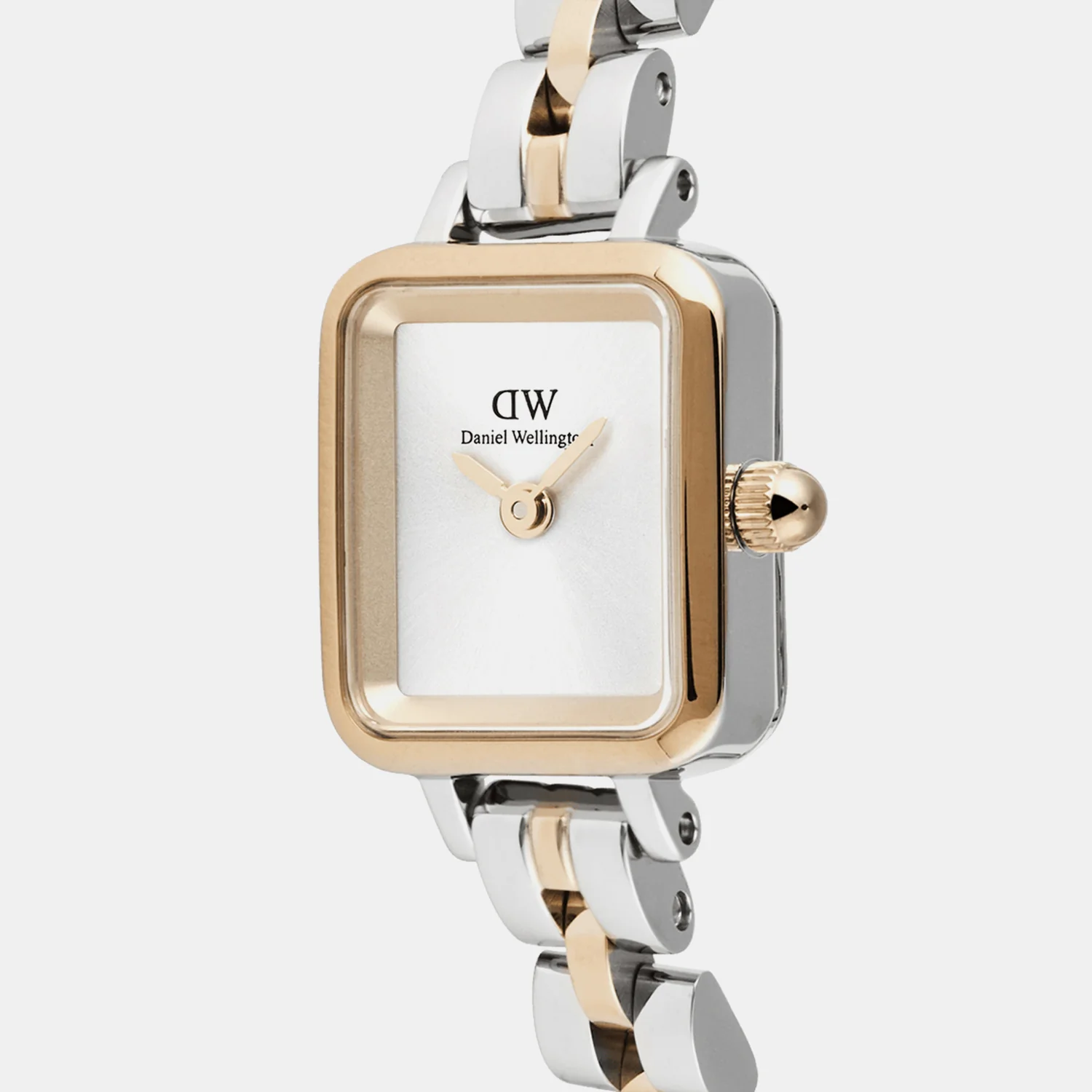 Quadro Mini Arch 3-link Women Quartz White Dial Analog Stainless Steel Watch DW00100926 - Image 2