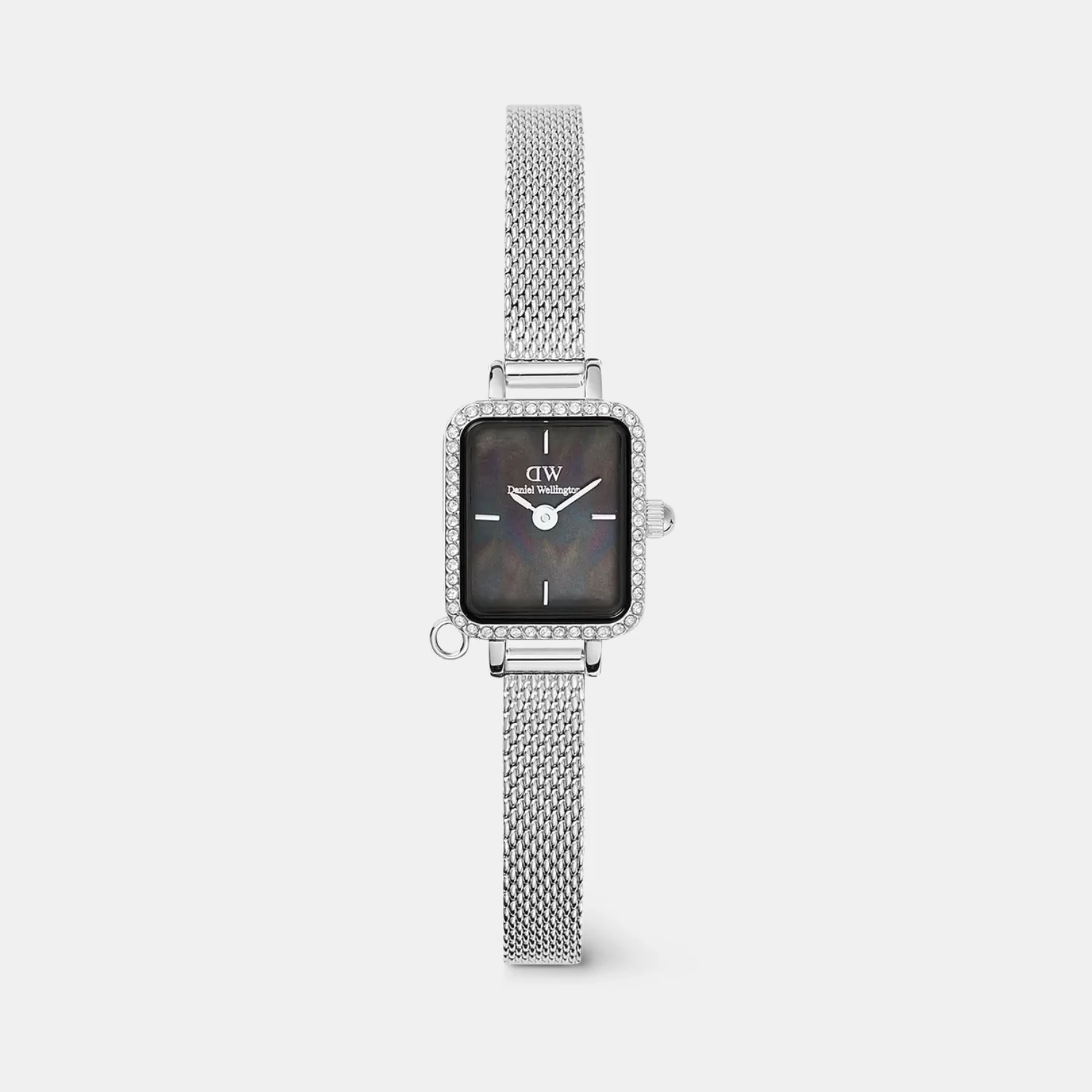 Quadro Women Quartz Black Dial Analog Mesh Watch DW00100750