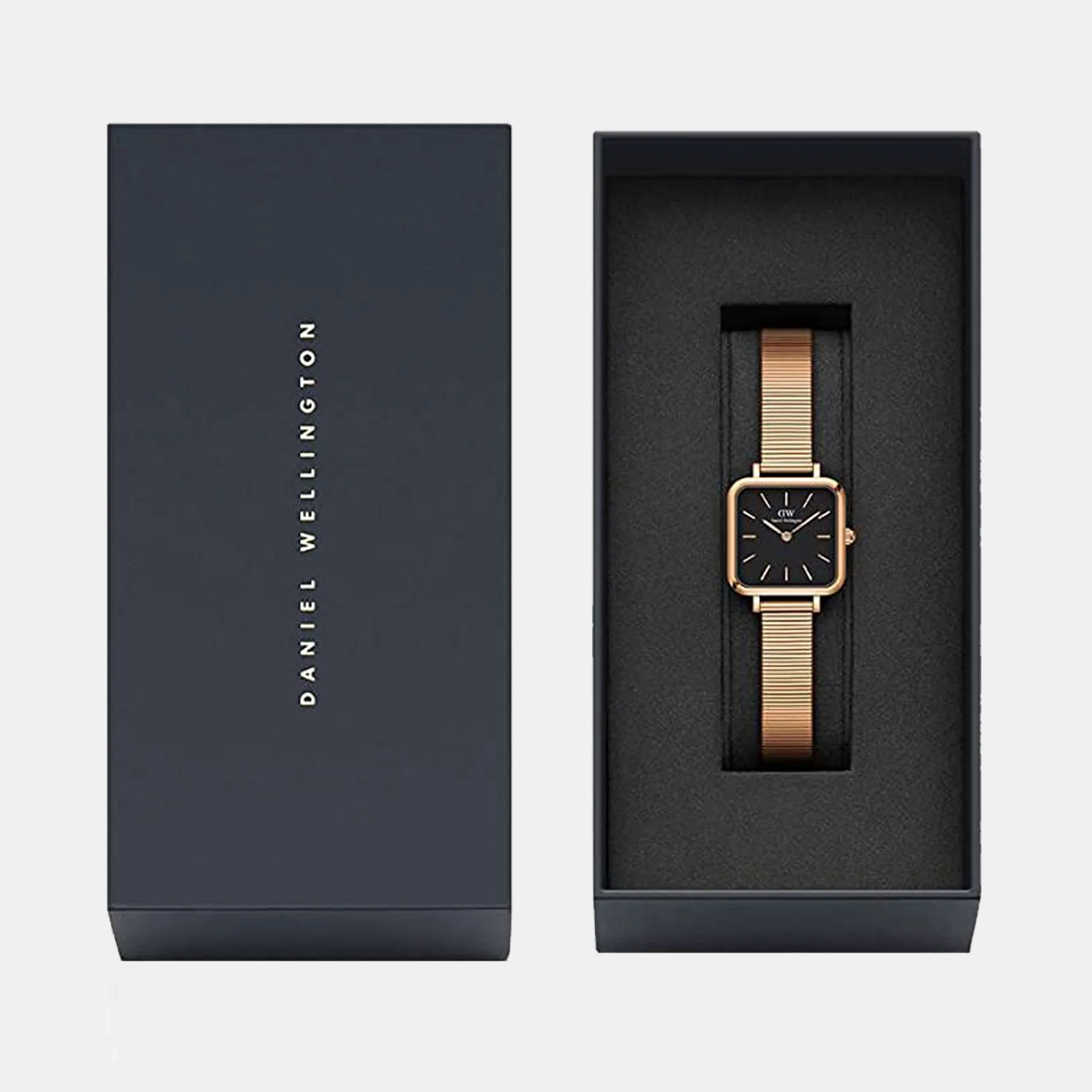 Quadro Women Quartz Black Dial Analog Stainless Steel Watch DW00100518 - Image 7