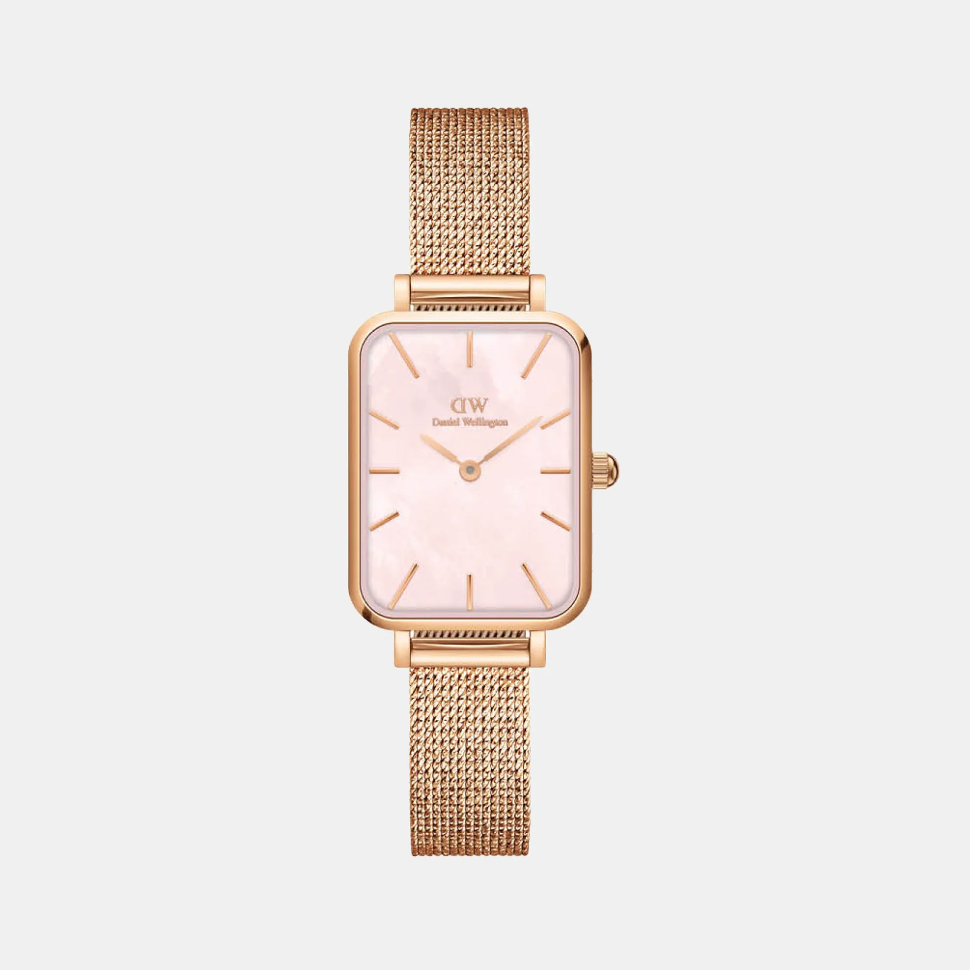 Quadro Women Quartz Mother Of Pearl Dial Analog Mesh Watch DW00100510K - Image 2