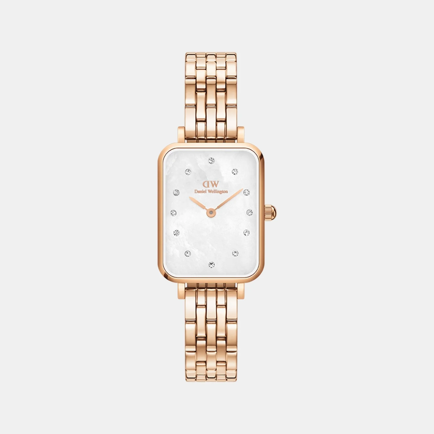 Quadro Women Quartz Mother Of Pearl Dial Analog Stainless Steel Watch DW00100620K