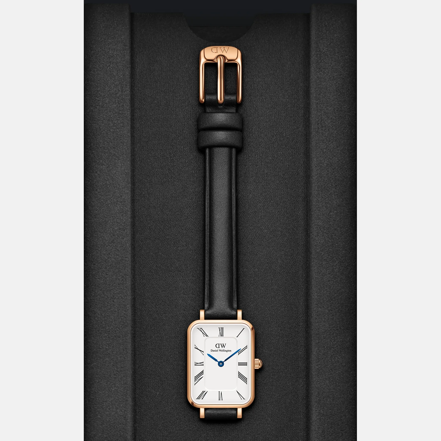 Quadro Women Quartz White Dial Analog Leather Watch DW00100689K - Image 4