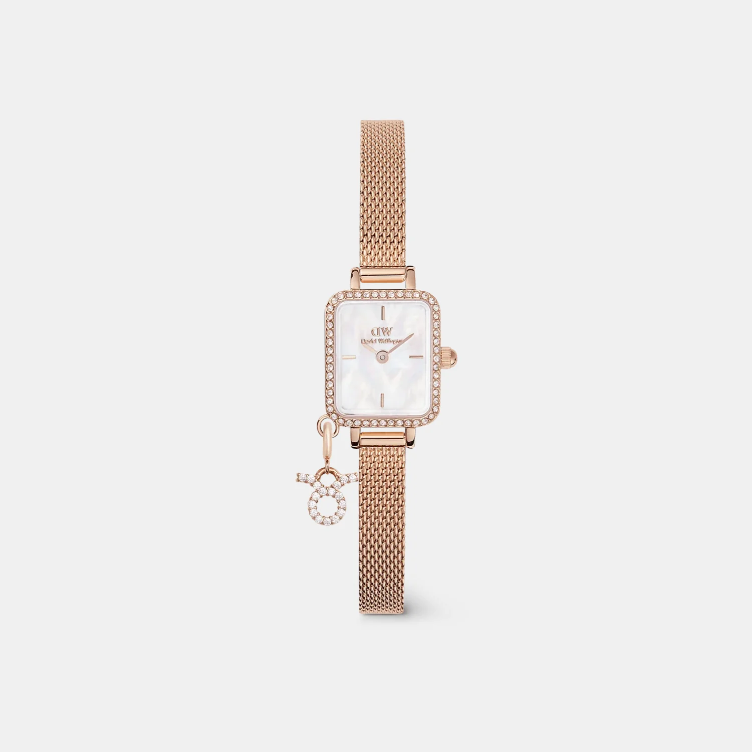 Quadro Women Quartz White Dial Analog Mesh Watch DW00100751 - Image 2
