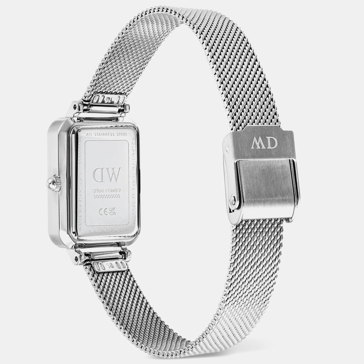 Quadro Women Quartz White Dial Analog Mesh Watch DW00100863K - Image 4