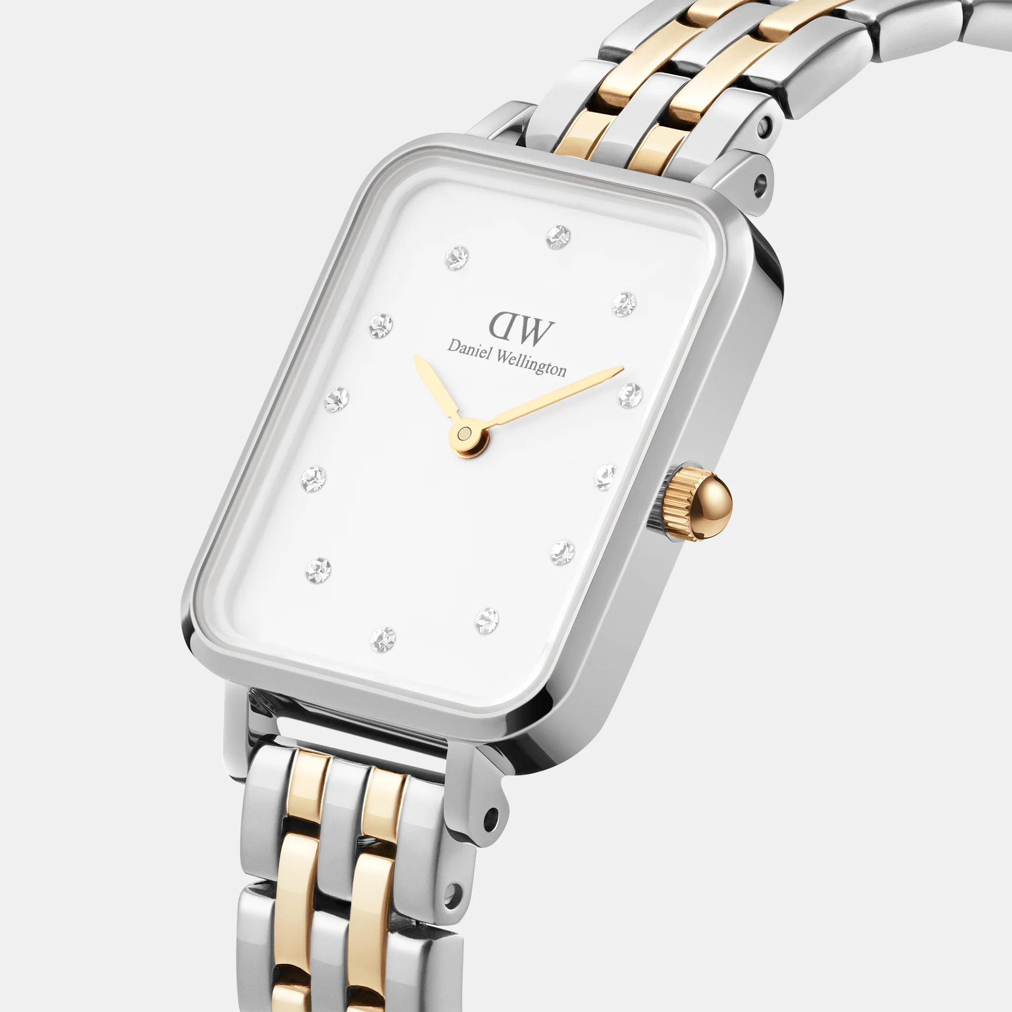 Quadro Women Quartz White Dial Analog Stainless Steel Watch DW00100625K - Image 2