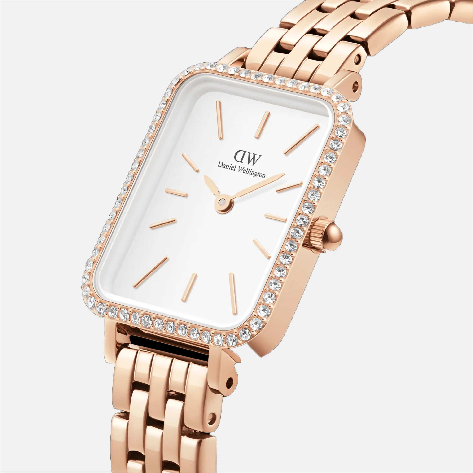 Quadro Women Quartz White Dial Analog Stainless Steel Watch DW00100672K - Image 2
