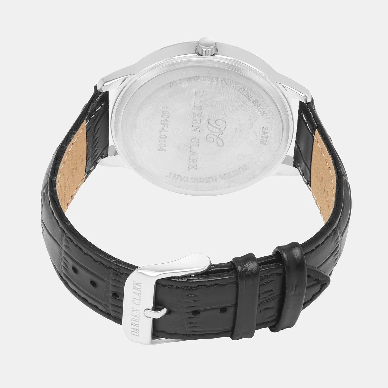 Men Quartz Black Dial Analog Leather Watch 1001F-L0104 - Image 3