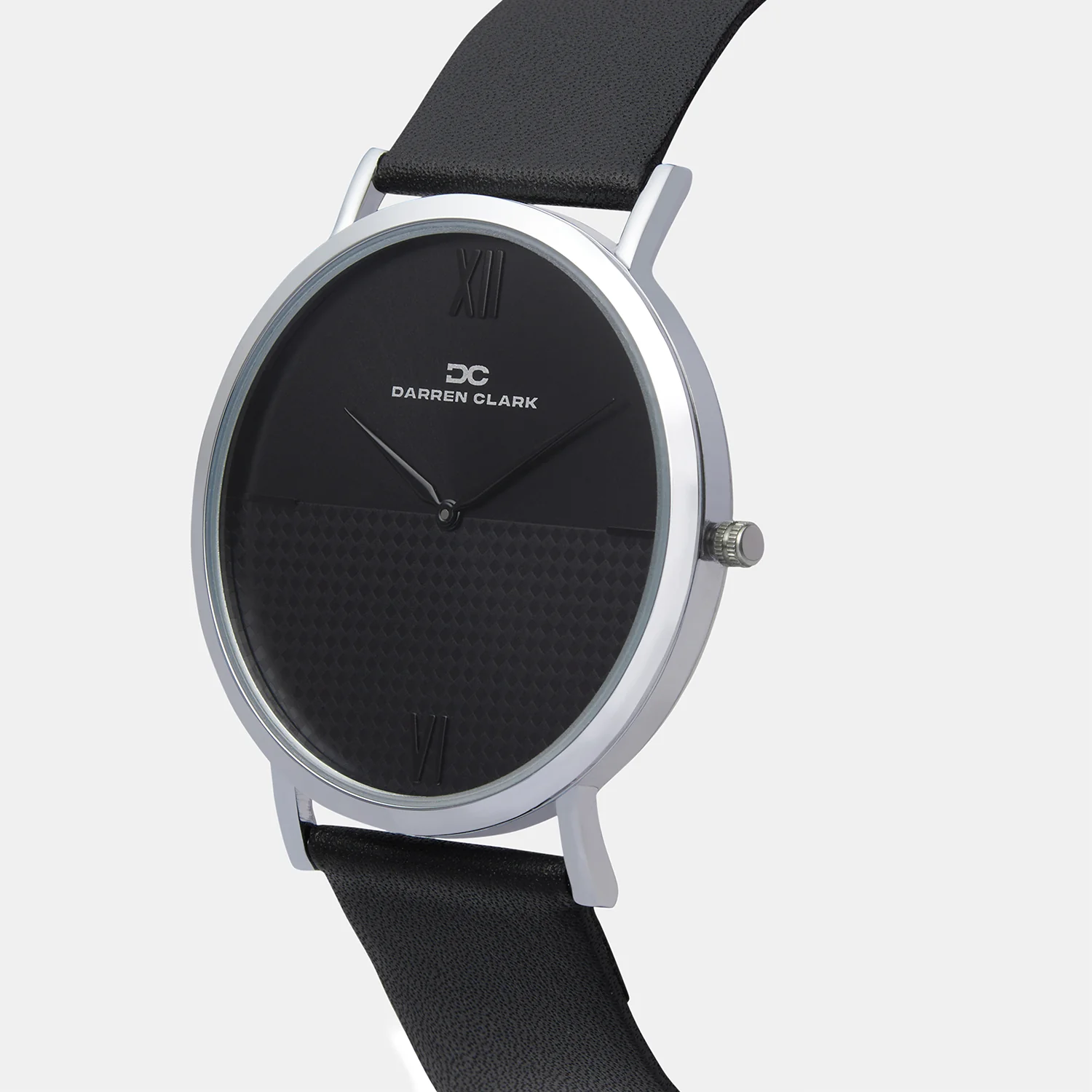 Men Quartz Black Dial Analog Leather Watch 1005F-L0104 - Image 2