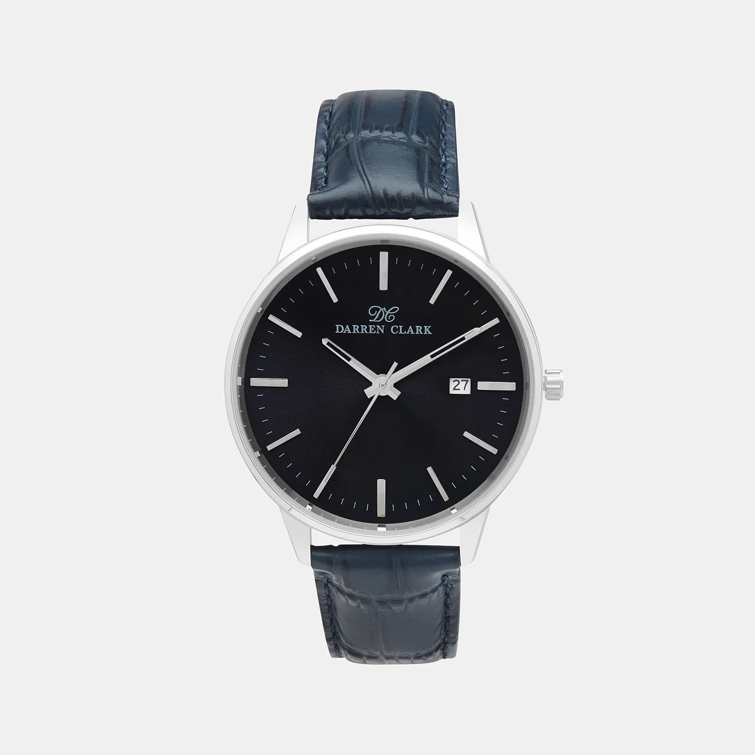 Men Quartz Blue Dial Analog Leather Watch 1001G-L0105