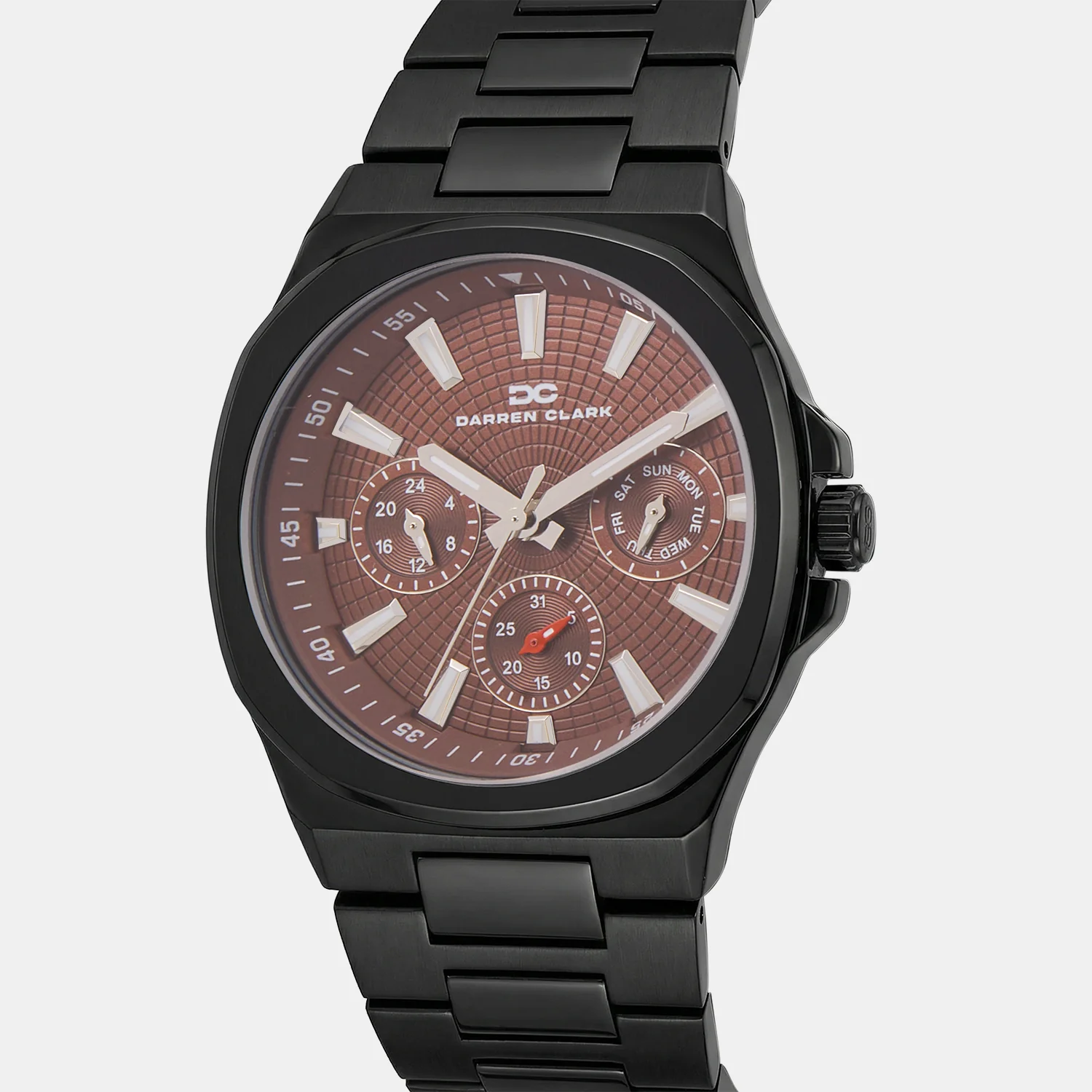 Men Quartz Brown Dial Analog Metal Watch 1016F-M0406 - Image 2
