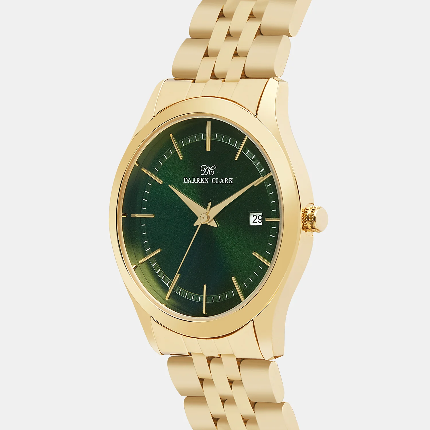 Men Quartz Green Dial Analog Stainless Steel Watch 1003B-M0214 - Image 2