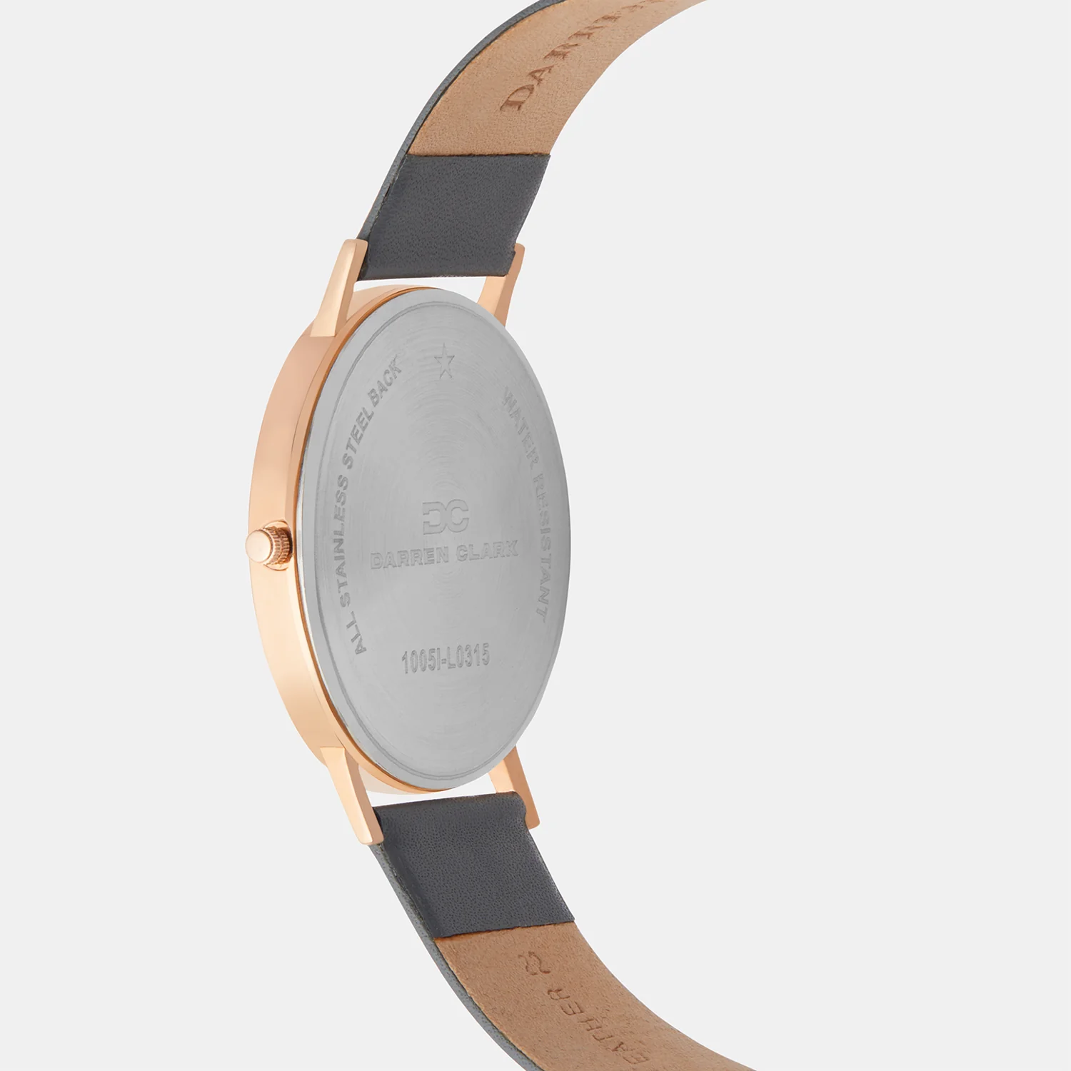 Men Quartz Grey Dial Analog Leather Watch 1005T-L0315 - Image 3