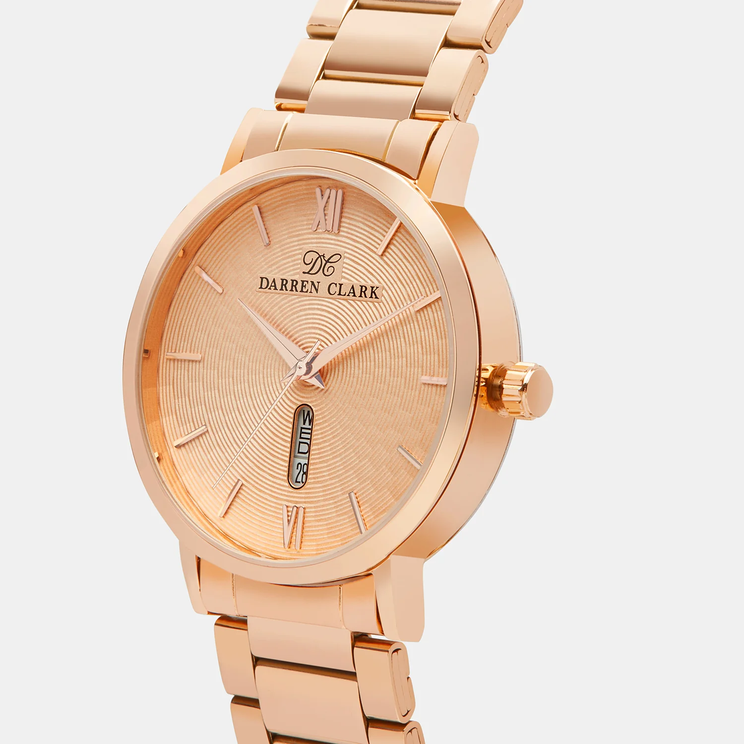 Men Quartz Rose Gold Dial Analog Stainless Steel Watch 1002C-M0307 - Image 2