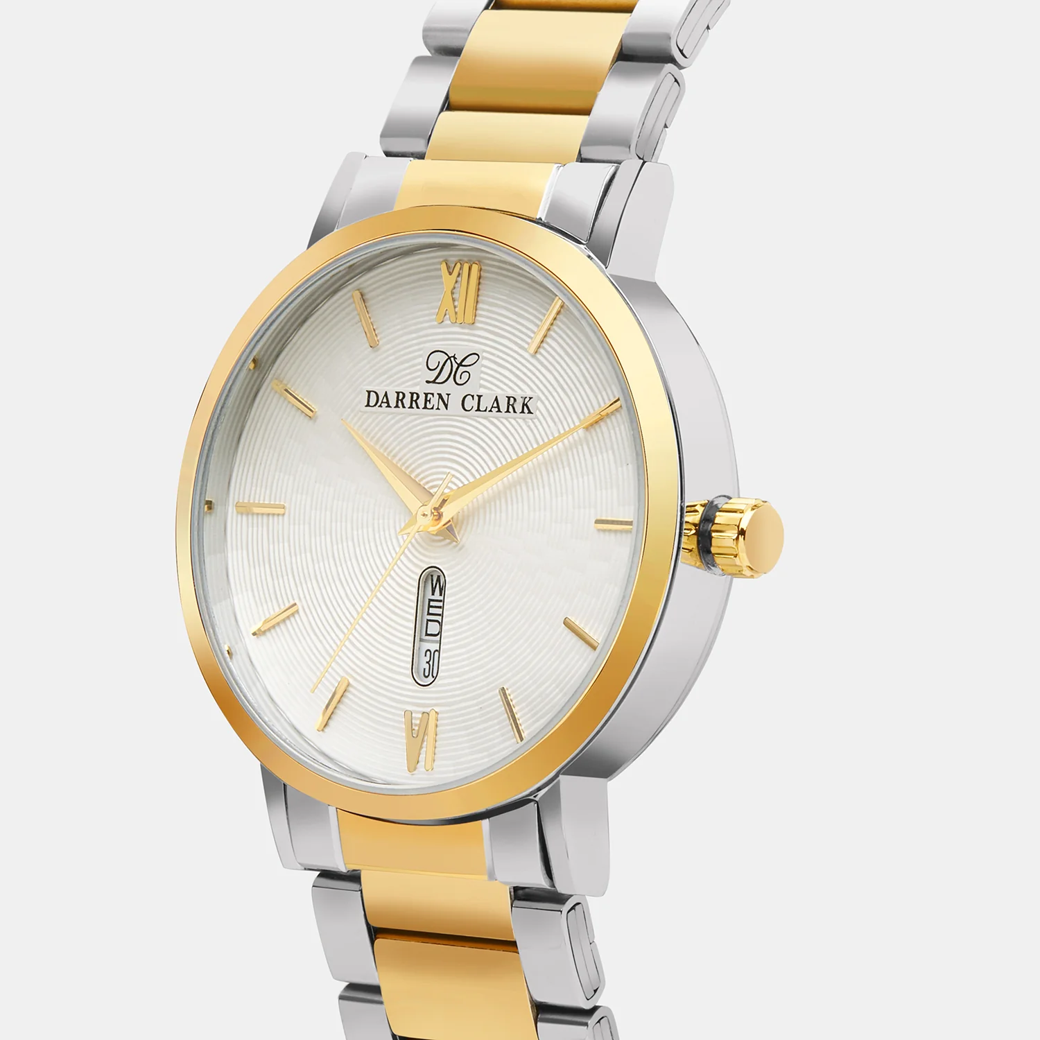 Men Quartz White Dial Analog Stainless Steel Watch 1002D-M0203 - Image 2