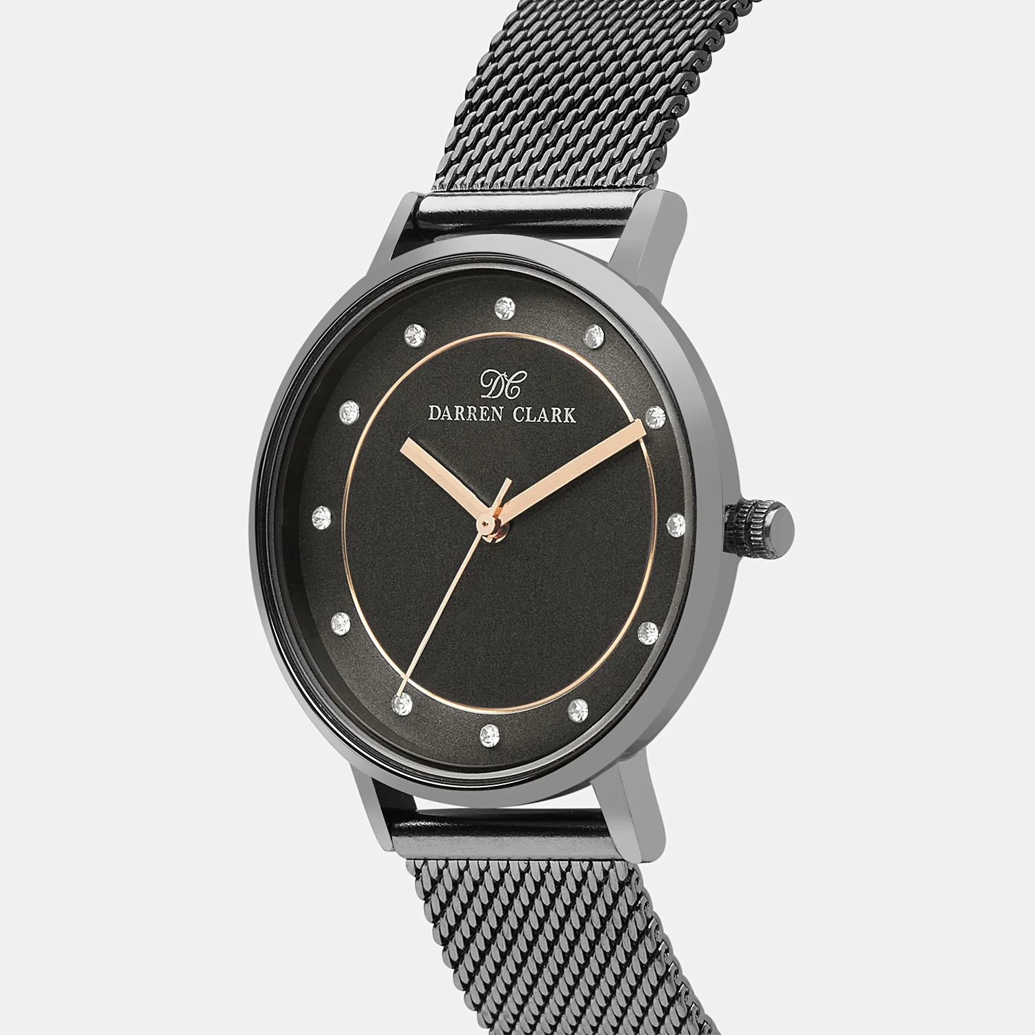 Women Quartz Black Dial Analog Mesh Watch 2005F-E0404 - Image 2