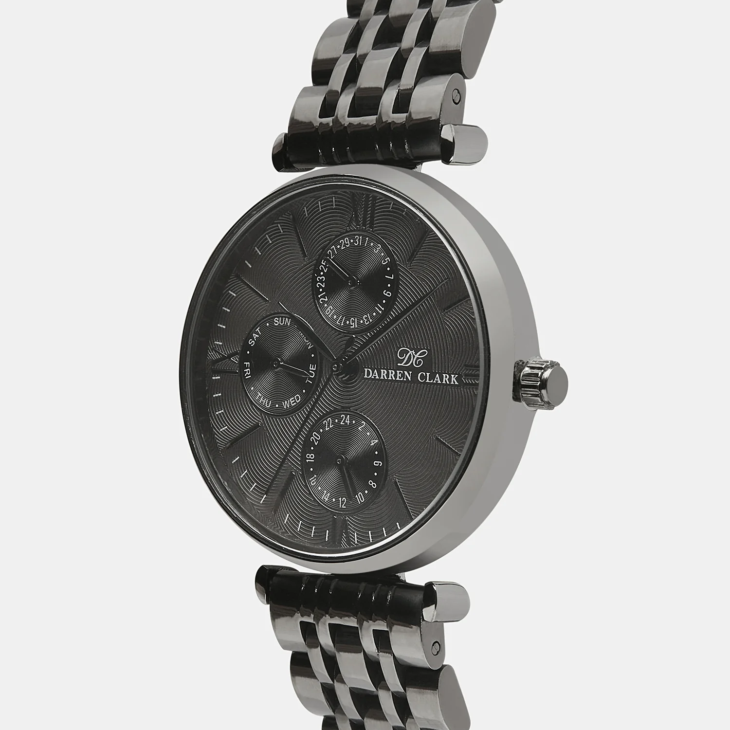 Women Quartz Black Dial Chronograph Stainless Steel Watch 2003F-M0404 - Image 2