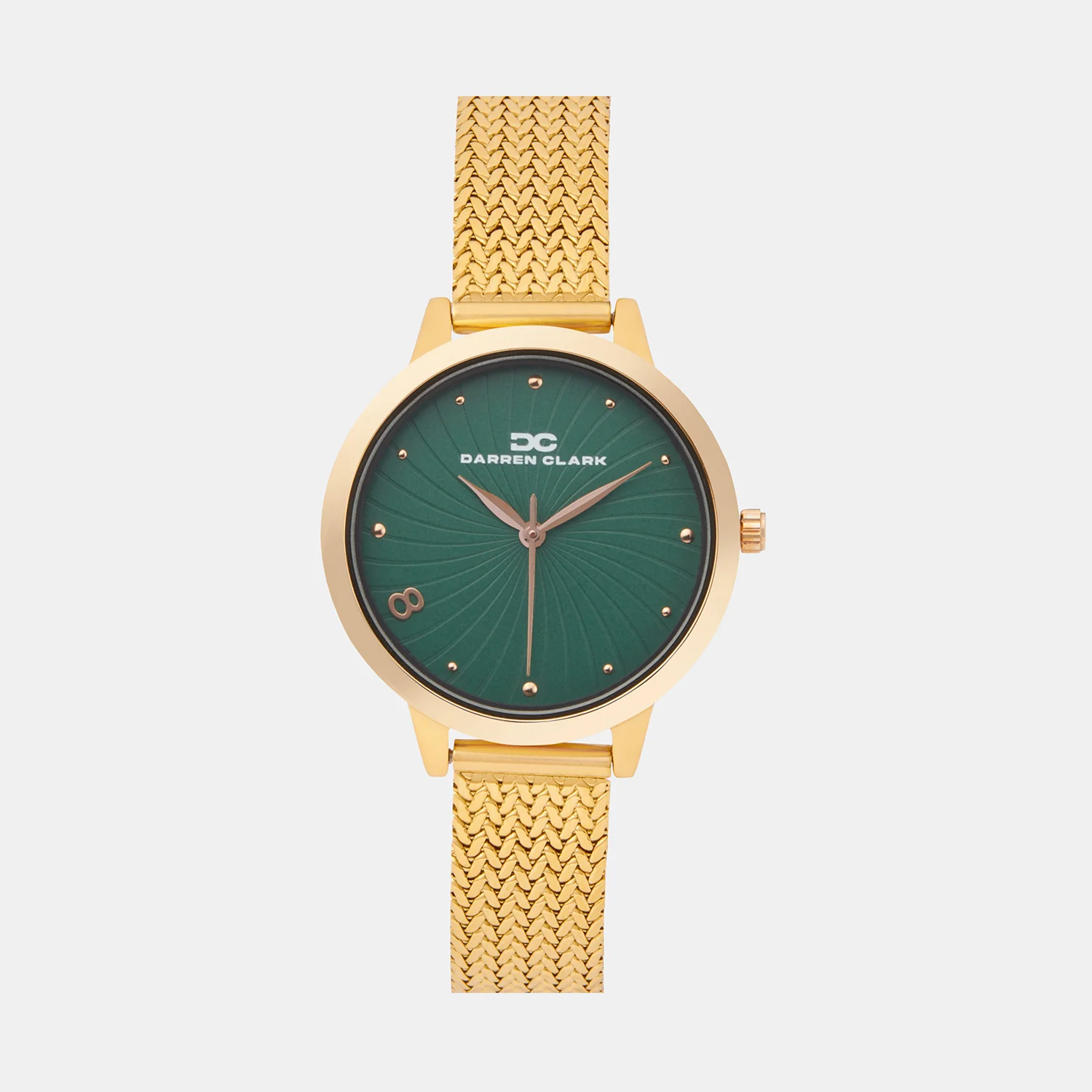 Women Quartz Green Dial Analog Stainless Steel Watch 2006C-E0314