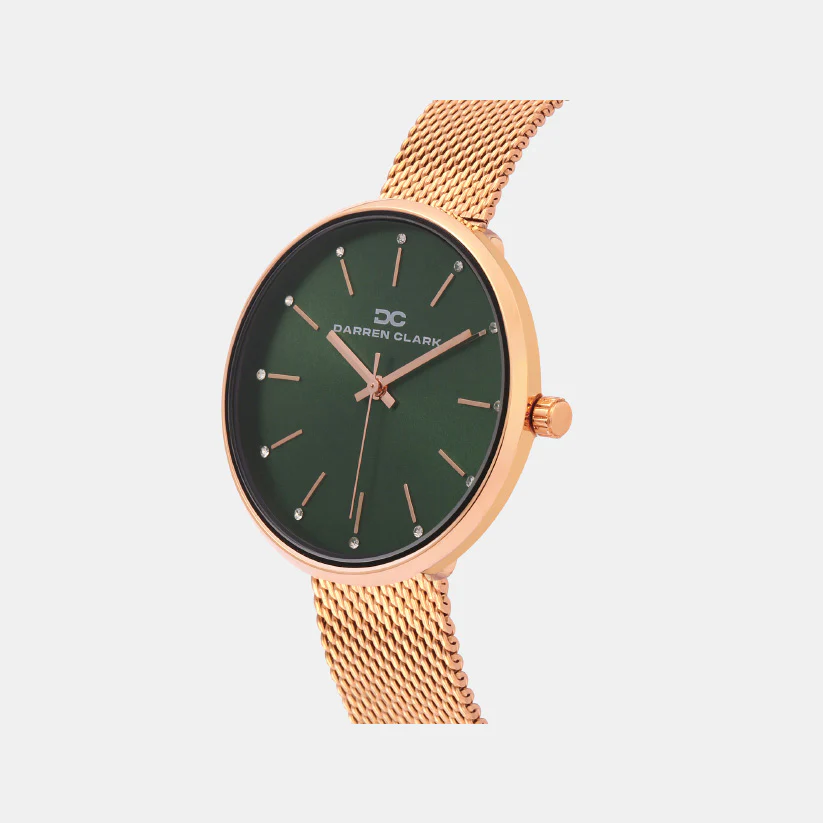Women Quartz Green Dial Analog Mesh Watch 2007C-E0314 - Image 3