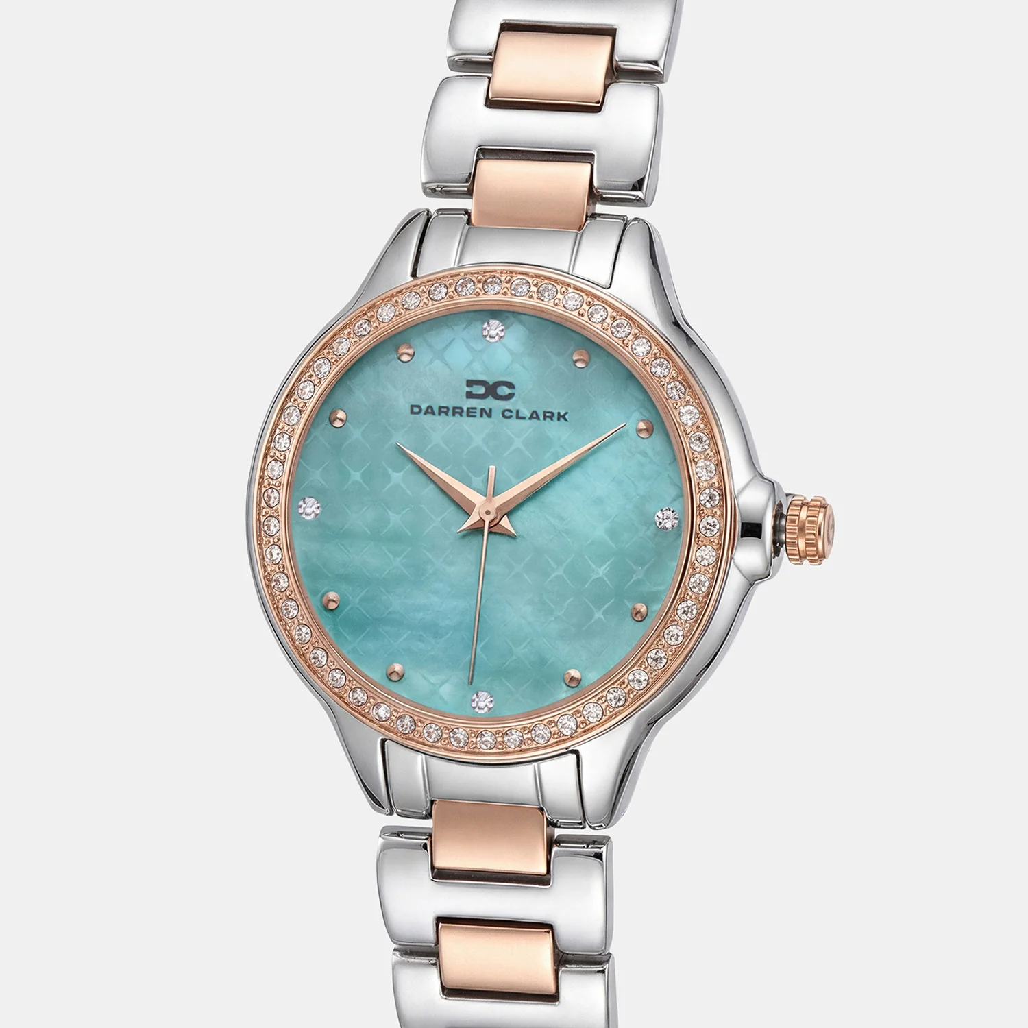 Women Quartz Light Blue Dial Analog Metal Watch 2015E-M1317 - Image 2