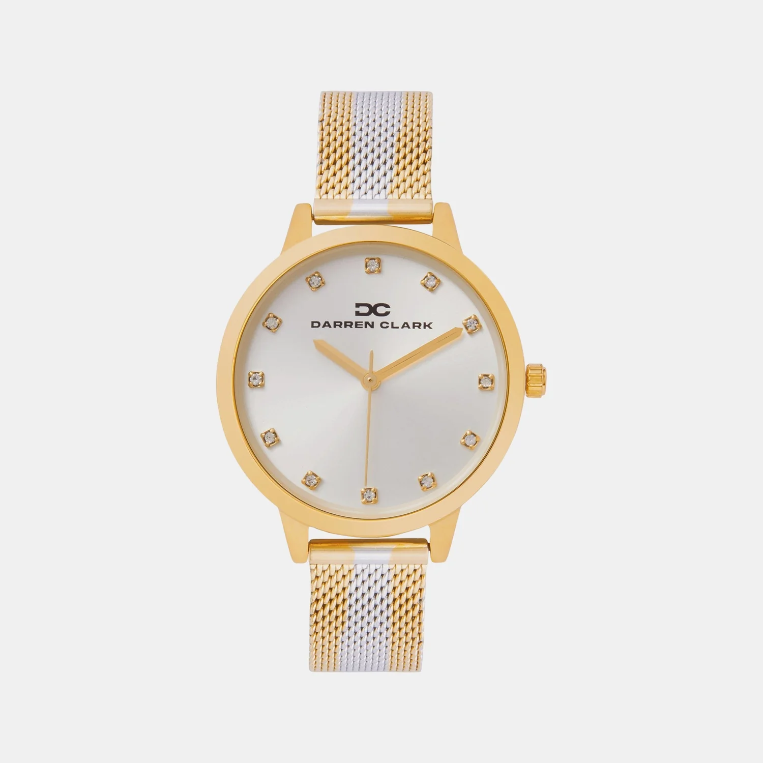 Women Quartz Silver Dial Analog Mesh Watch 2008D-E0203