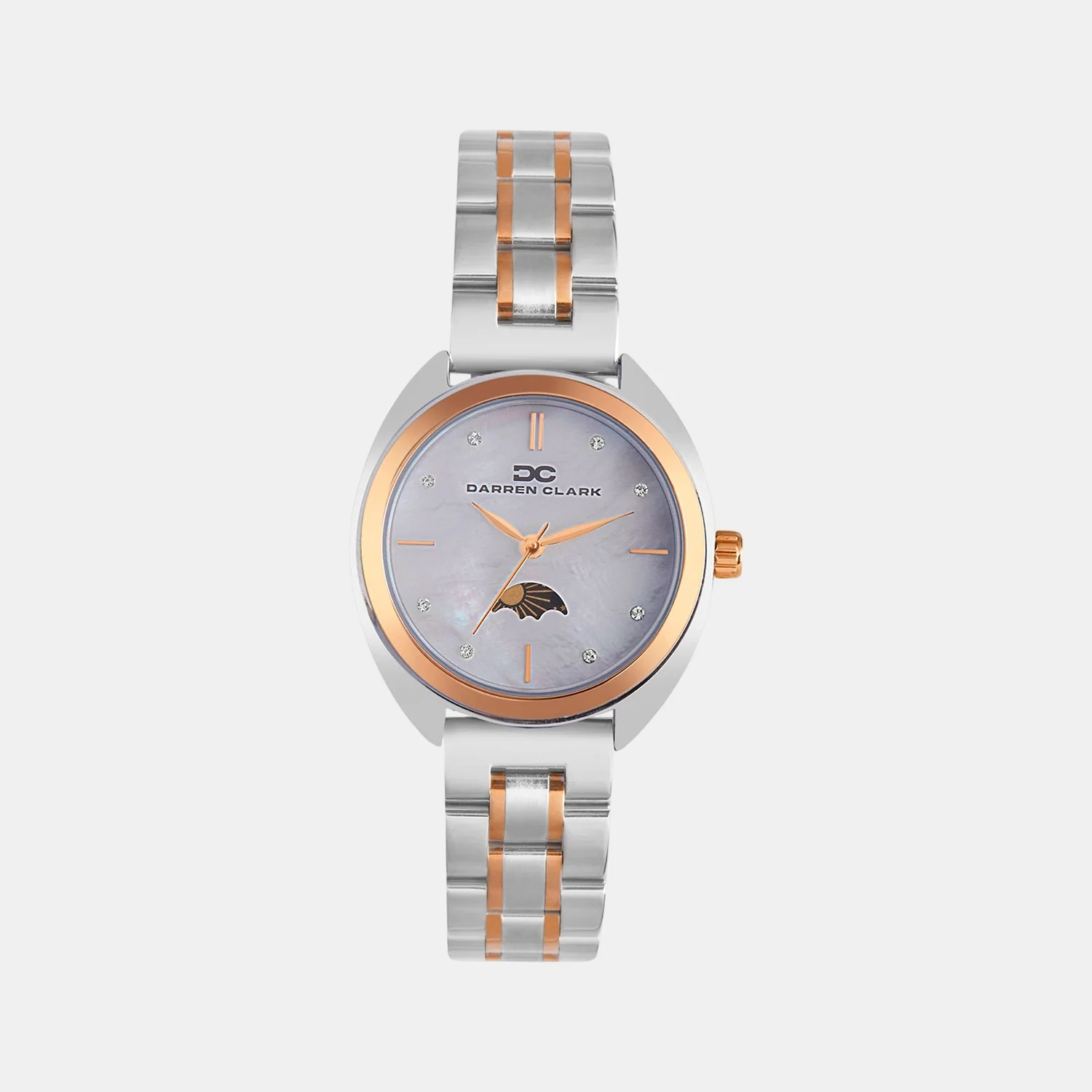Women Quartz White Mother Of Pearl Dial Analog Metal Watch 2011E-M0101