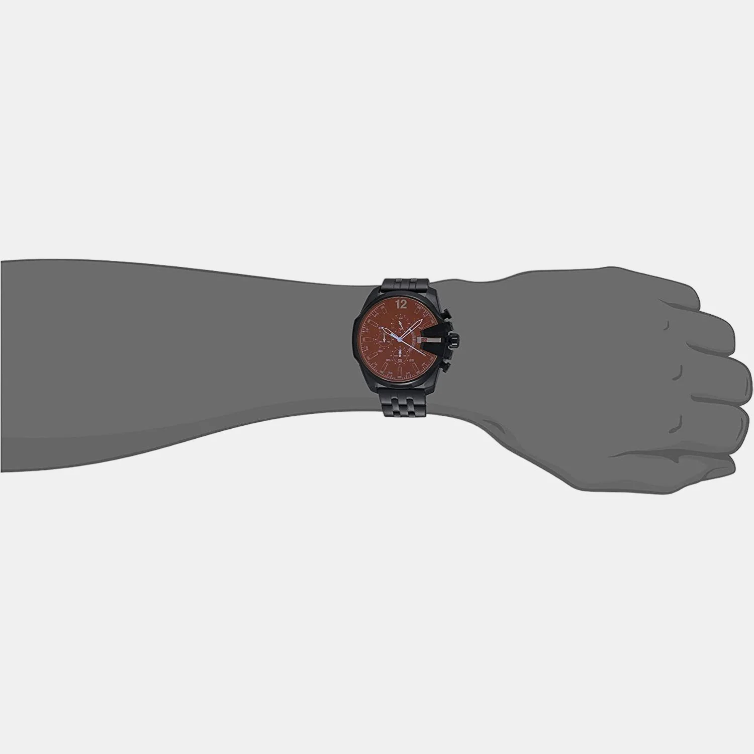 Baby Chief Men Quartz Red Dial Chronograph Stainless Steel Watch DZ4566 - Image 6