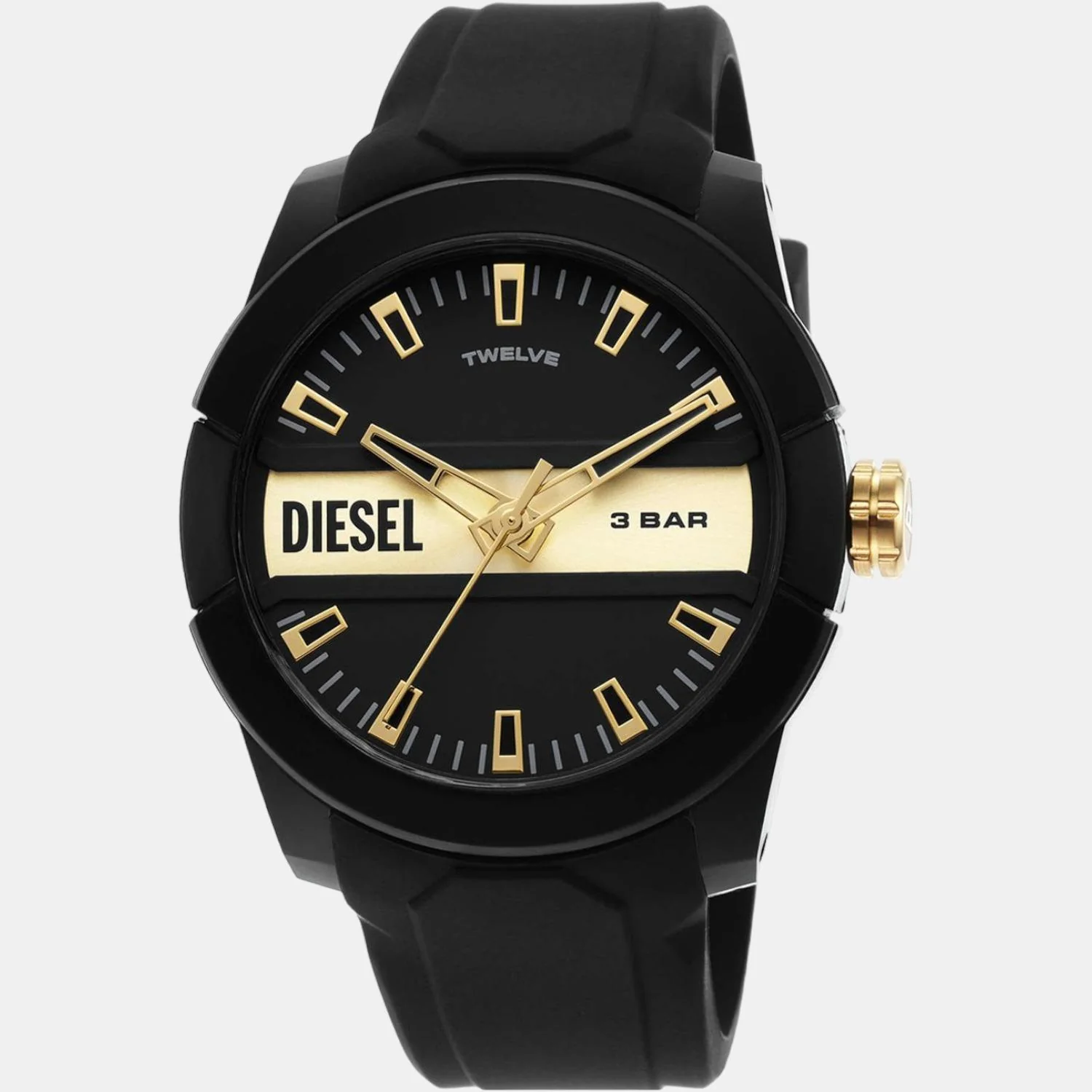 Double Up Men Quartz Black Dial Analog Silicone Watch DZ1997 - Image 3