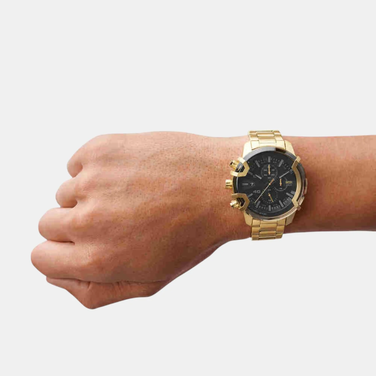 Griffed Men Quartz Black Dial Chronograph Stainless Steel Watch DZ4522 - Image 4