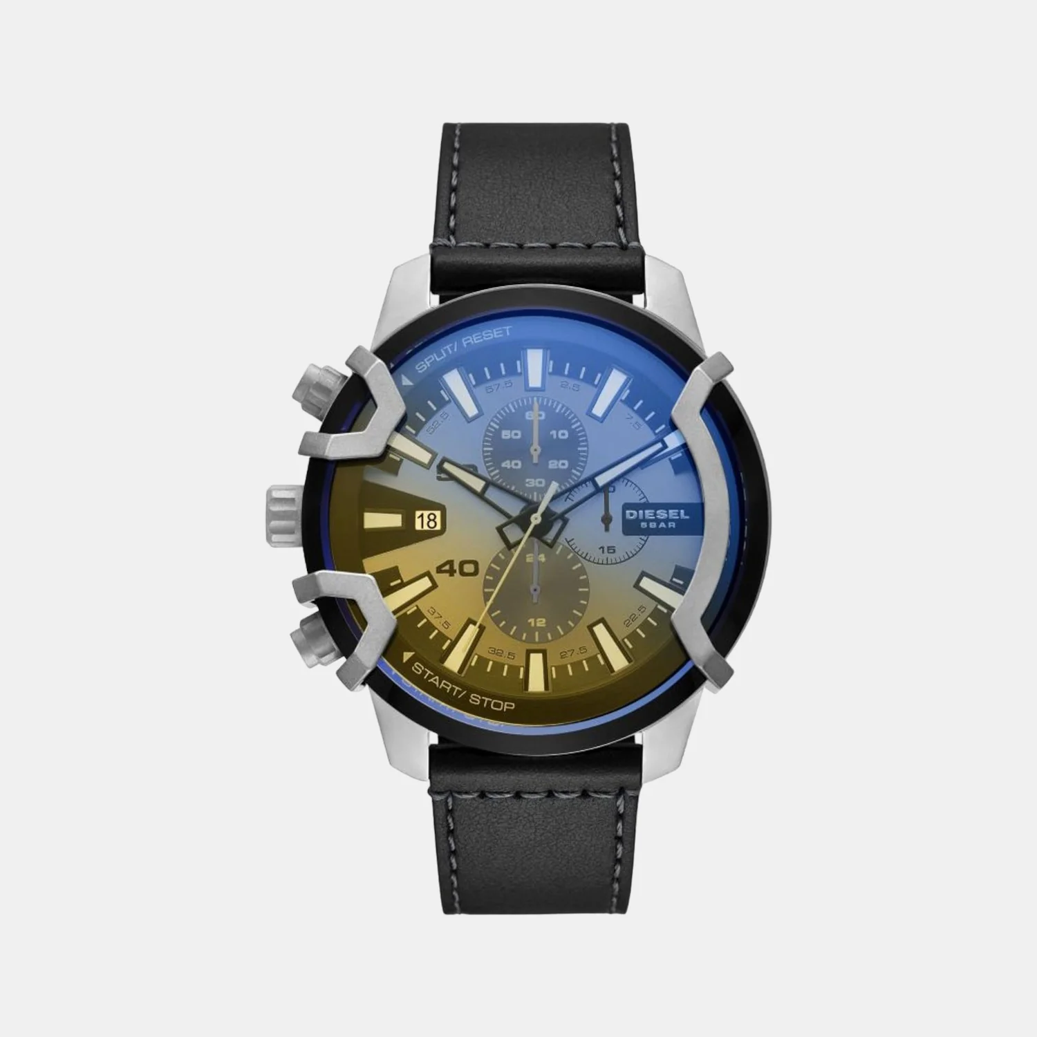 Griffed Men Quartz Two Tone Dial Chronograph Leather Watch DZ4584