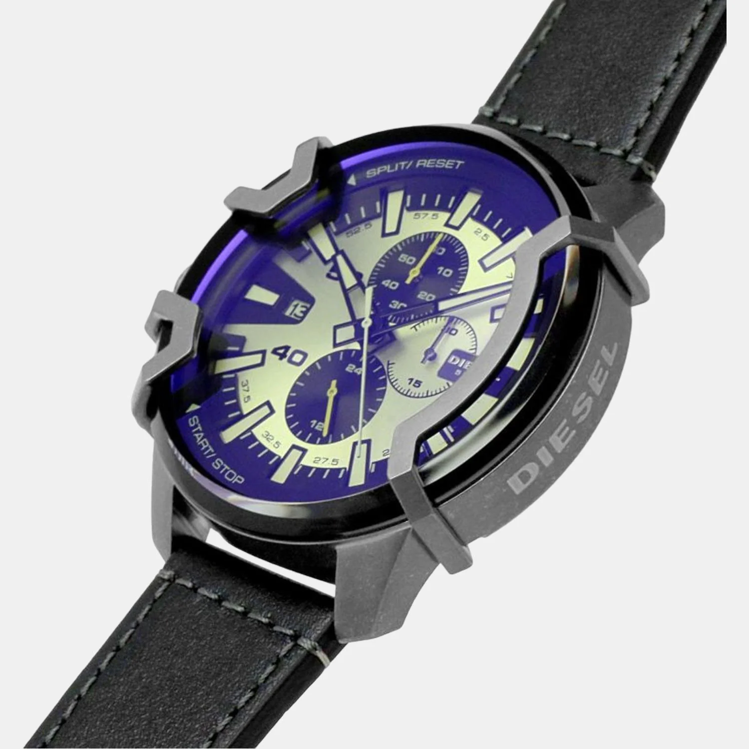 Griffed Men Quartz Two Tone Dial Chronograph Leather Watch DZ4584 - Image 5
