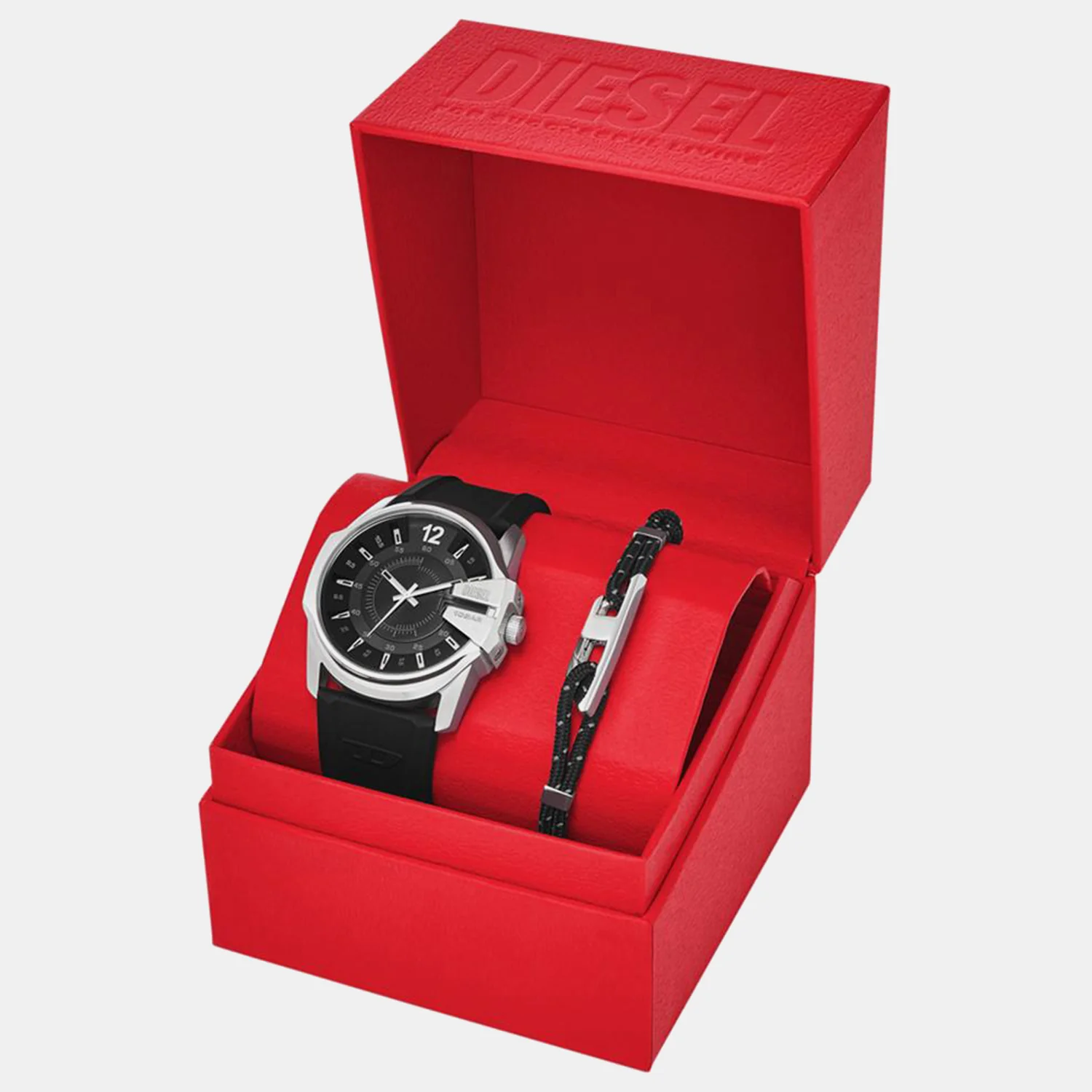 Master Chi Men Quartz Black Dial Analog Silicone Watch DZ4700SET - Image 6