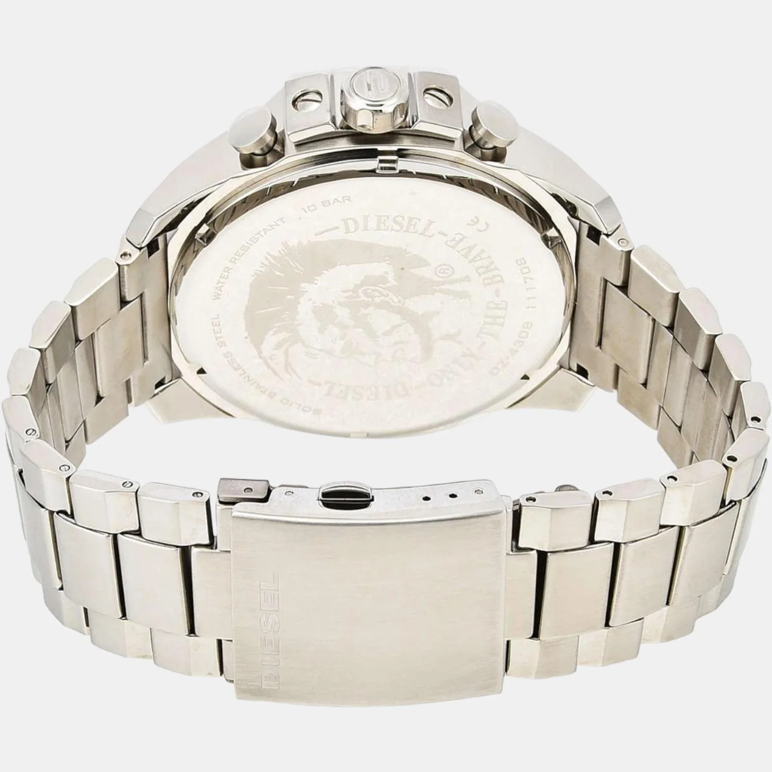 Mega Chief Men Quartz Black Dial Chronograph Stainless Steel Watch DZ4308 - Image 2