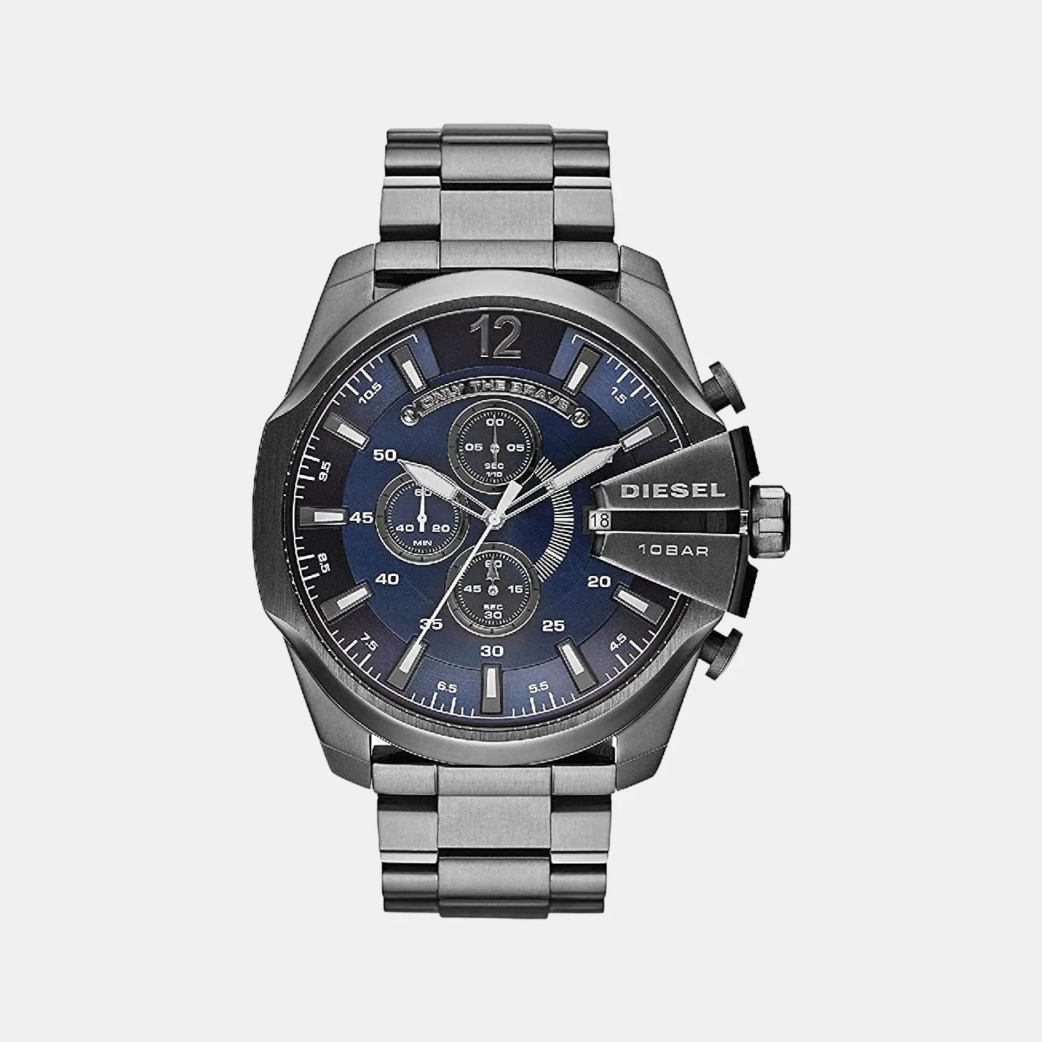 Mega Chief Men Quartz Blue Dial Chronograph Stainless Steel Watch DZ4329