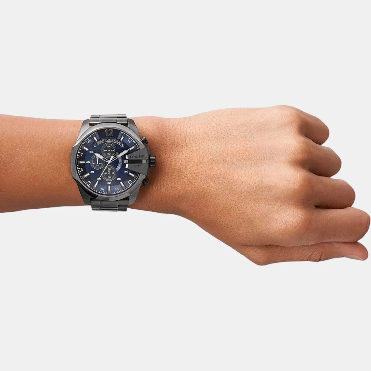 Mega Chief Men Quartz Blue Dial Chronograph Stainless Steel Watch DZ4329 - Image 5