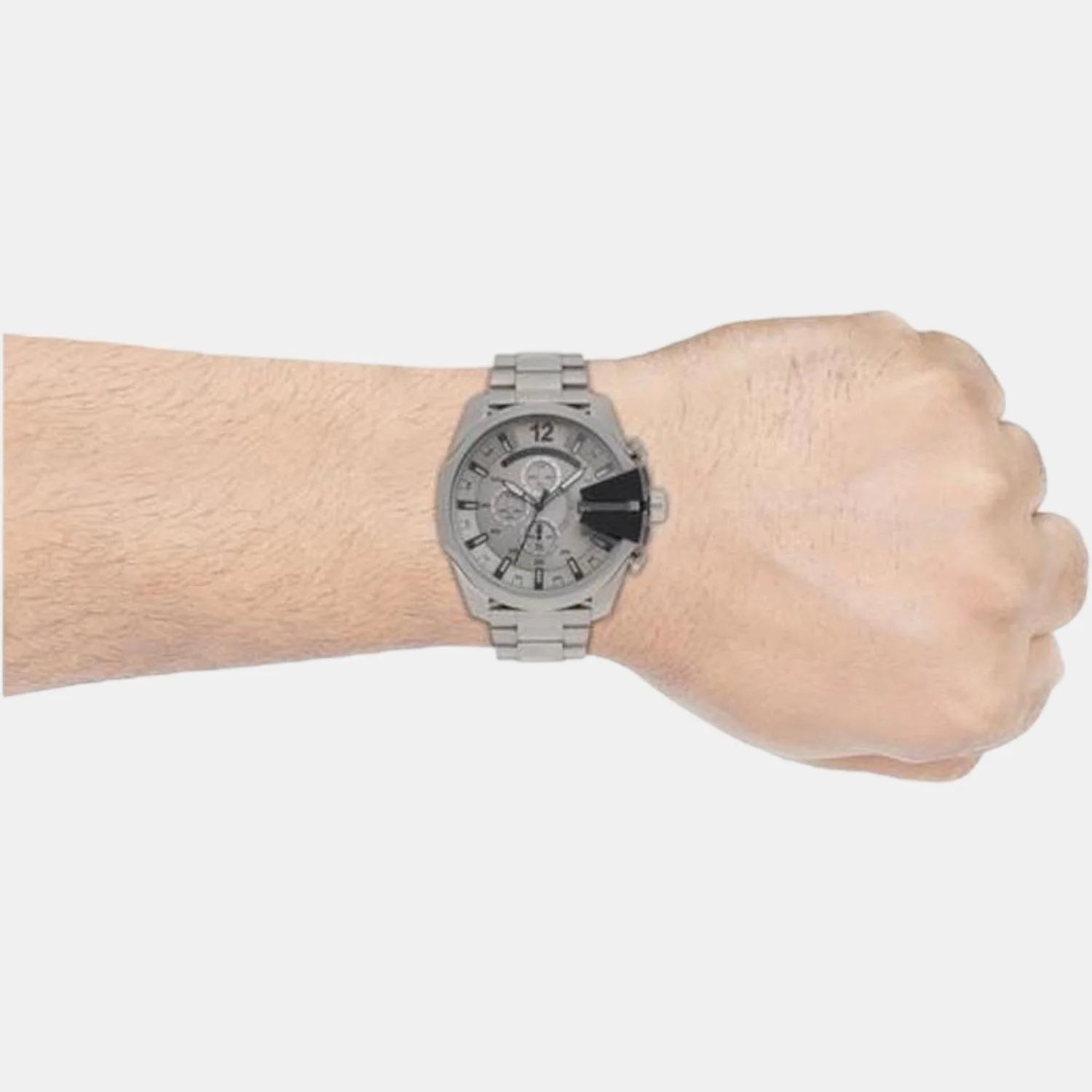 Mega Chief Men Quartz Silver Dial Chronograph Stainless Steel Watch DZ4501 - Image 4
