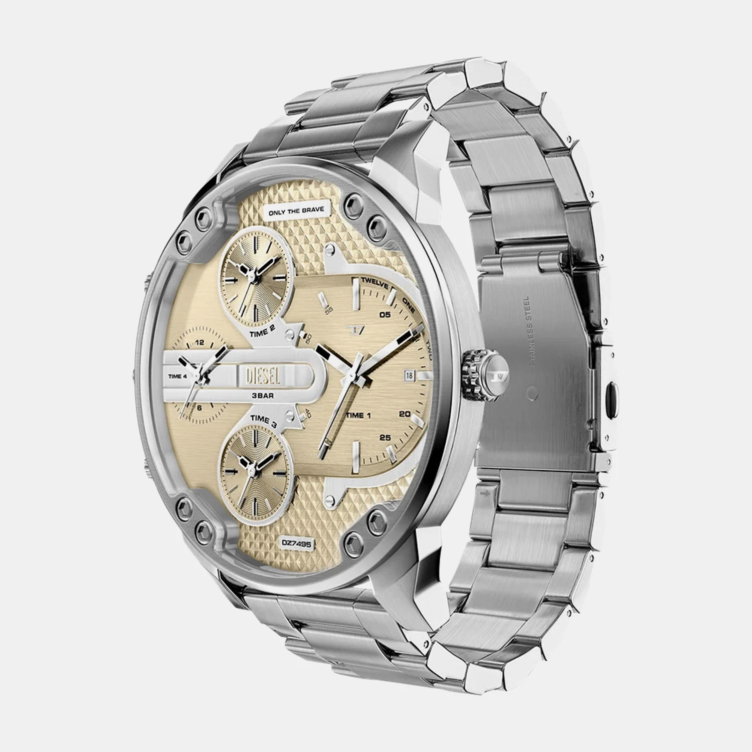Mr. Daddy Men Quartz Gold Dial Chronograph Watch DZ7495 - Image 4