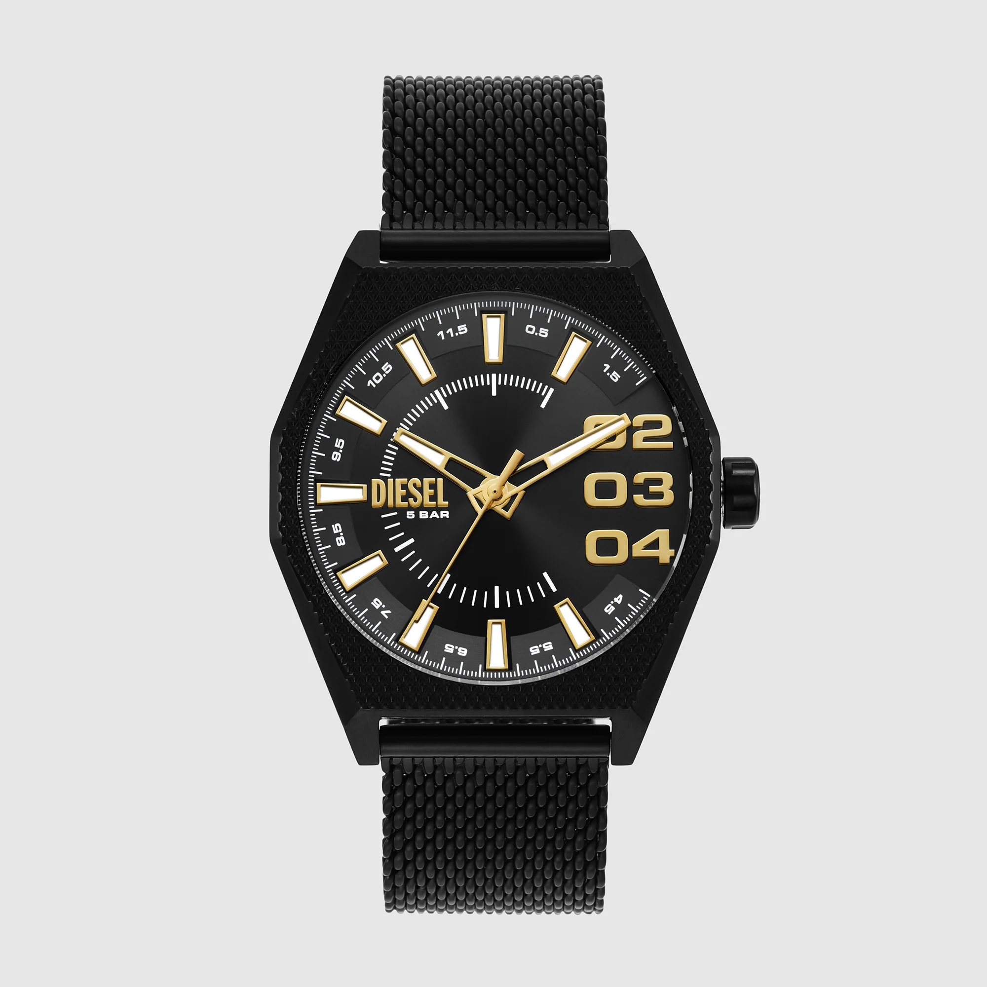 Scraper Men Quartz Black Dial Chronograph Stainless Steel Watch DZ2194