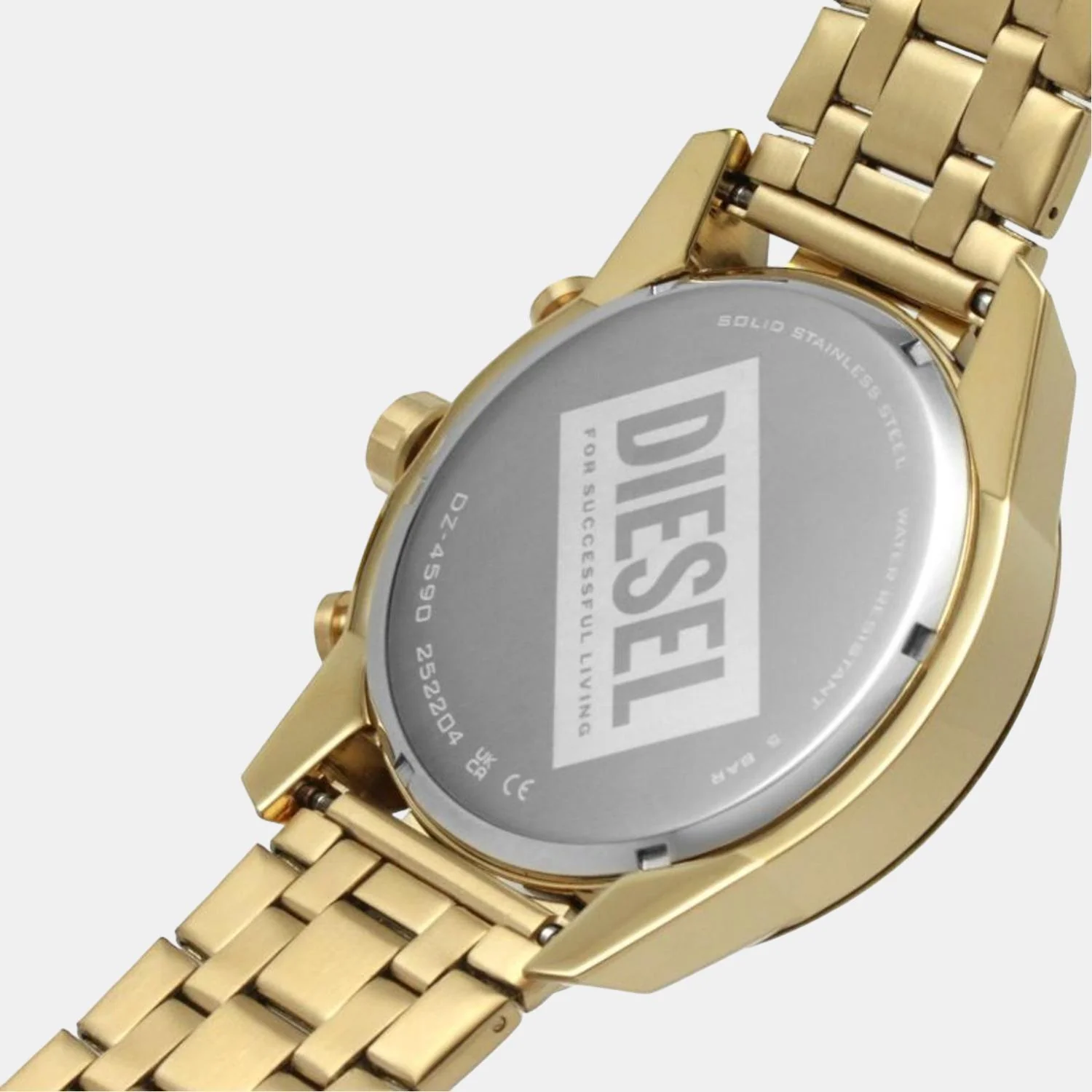 Split Men Quartz Gold Dial Chronograph Stainless Steel Watch DZ4590 - Image 6
