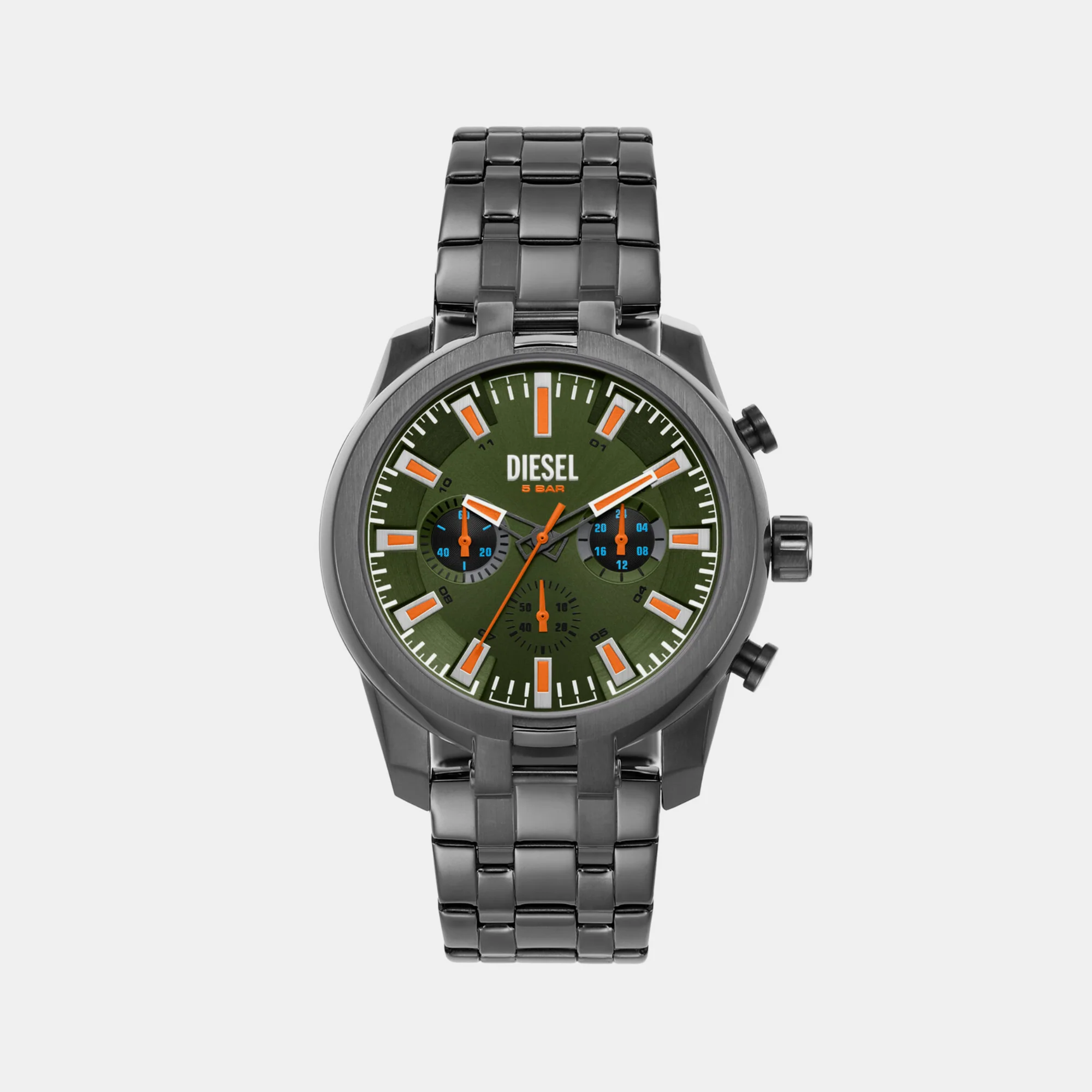 Split Men Quartz Green Dial Chronograph Stainless Steel Watch DZ4624 - Image 2