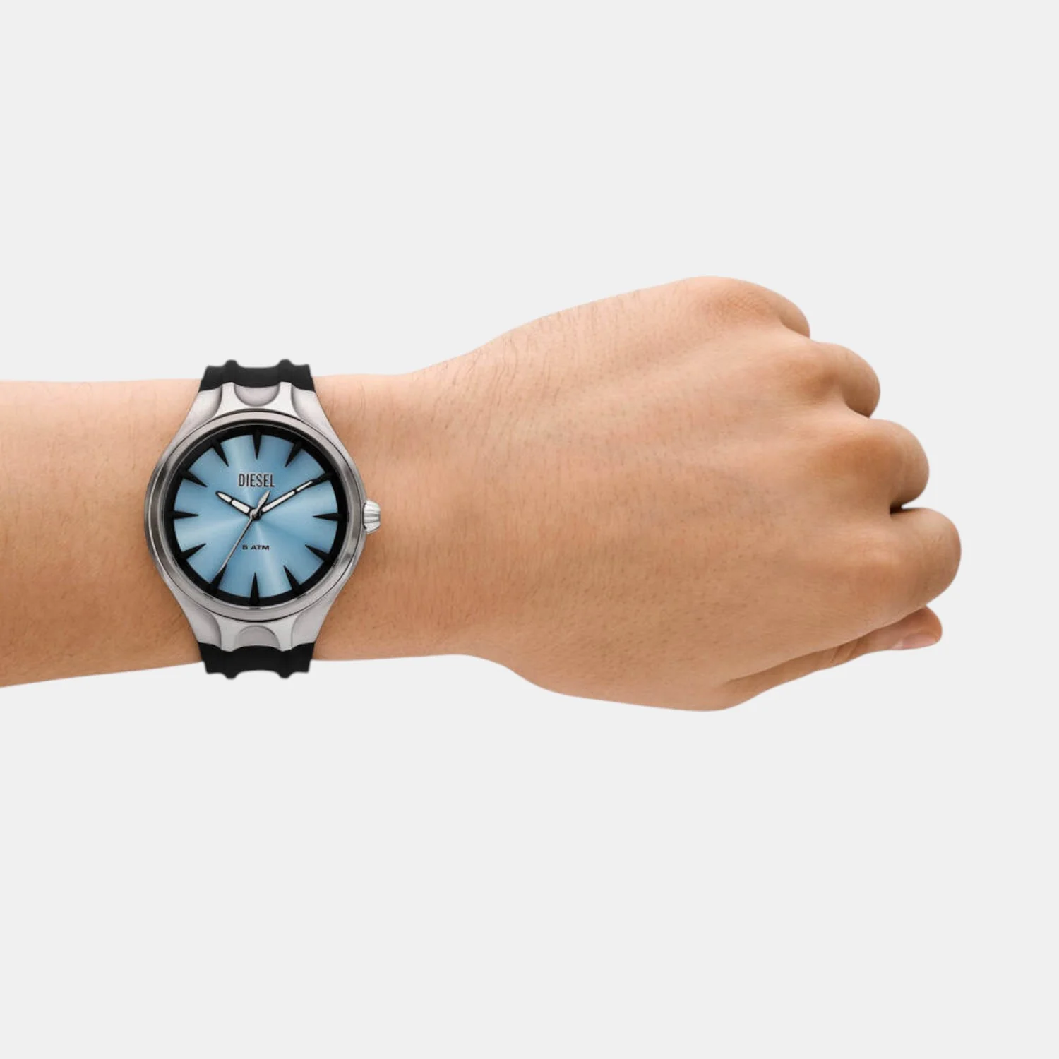 Streamline Men Quartz Blue Dial Analog Silicone Watch DZ2216 - Image 4