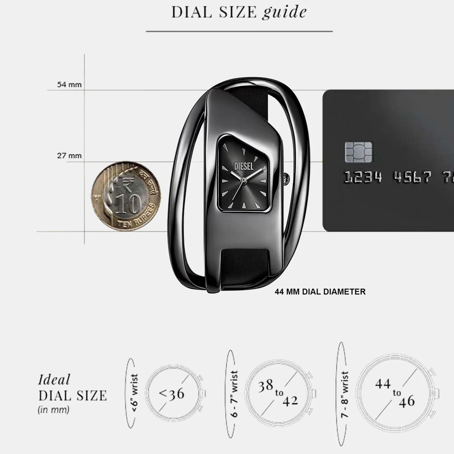 Women Quartz Dual Tone Dial Analog Leather Watch DZ5629 - Image 4