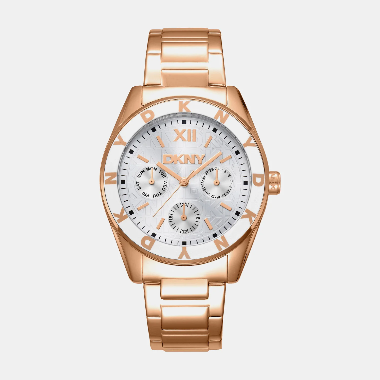 Chambers Multi Sport Women Quartz Silver Dial Multi-Function Stainless Steel Watch DK1L073M0045