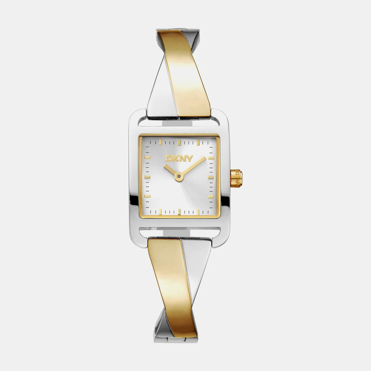 City Bangle Women Quartz Silver Dial Analog Stainless Steel Watch DK1L005M0115