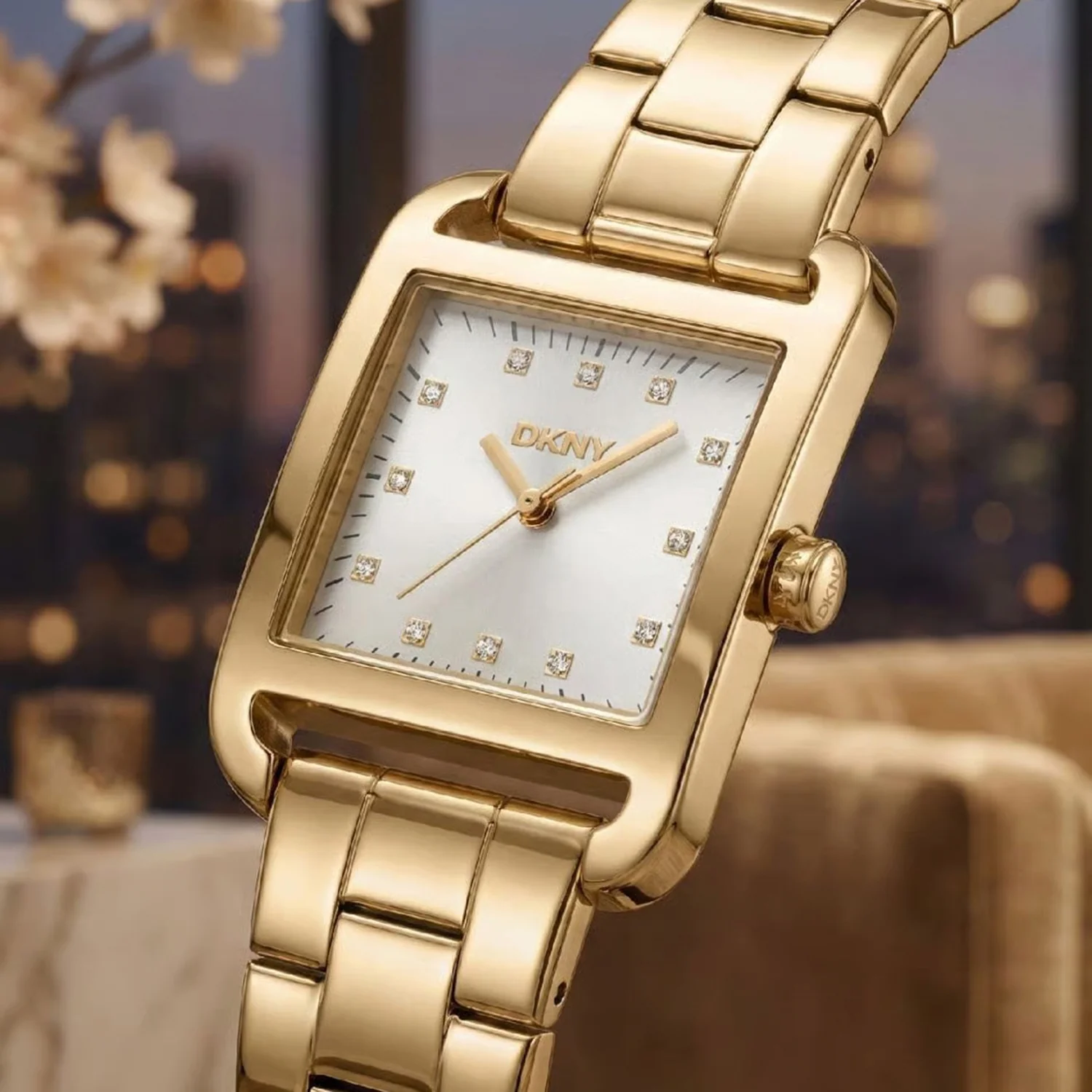 City Midi Women Quartz Silver Dial Analog Stainless Steel Watch DK1L004M0055 - Image 4