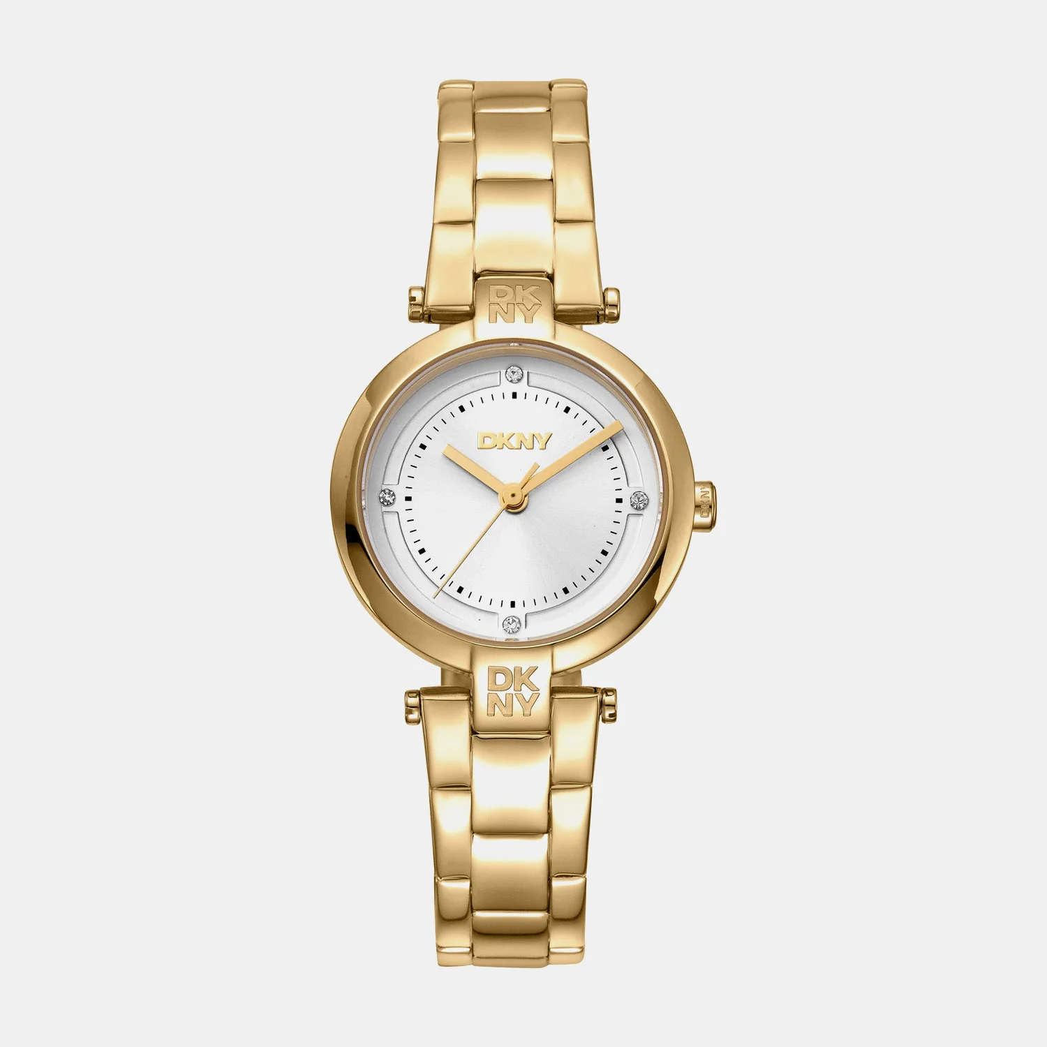 Essential Mini Women Quartz Silver Dial Analog Stainless Steel Watch DK1L043M0055