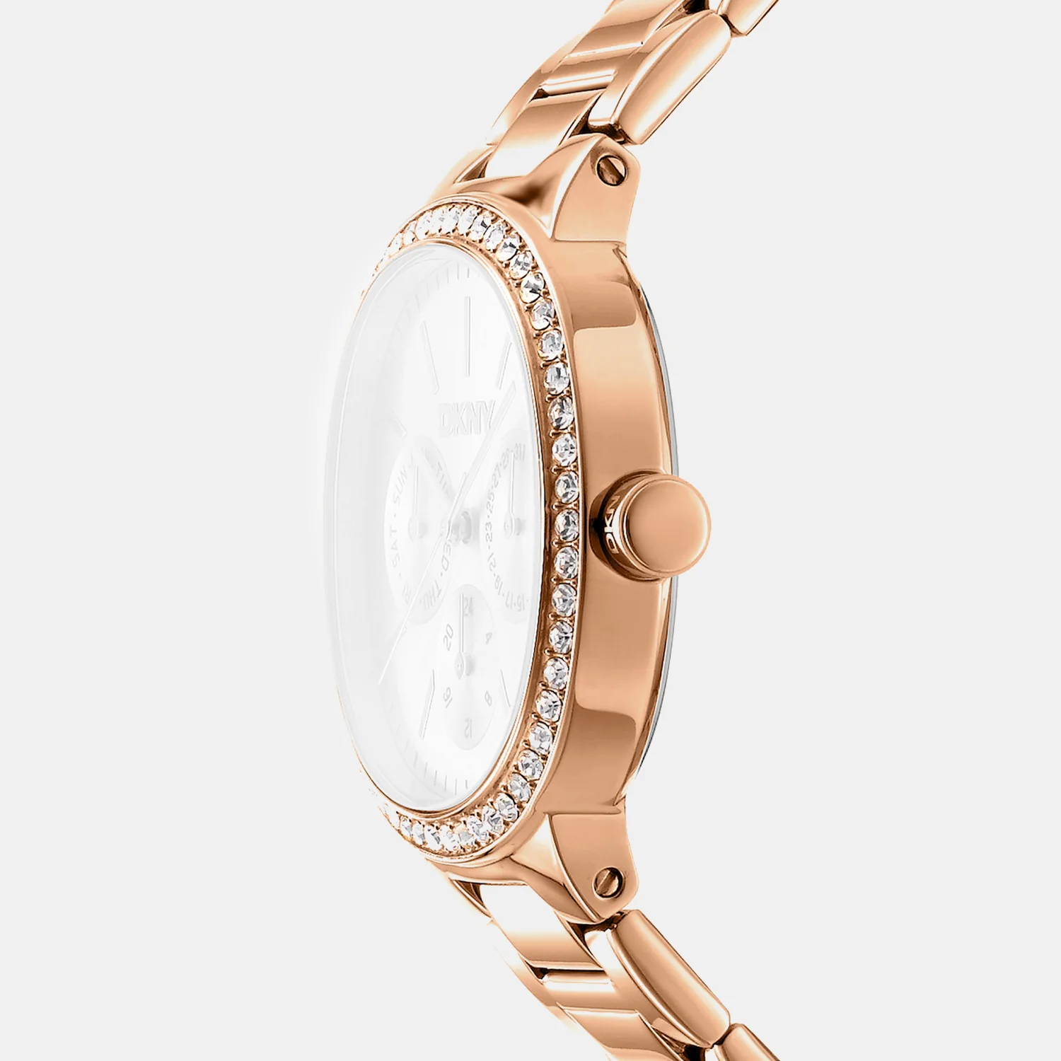 Evening Women Quartz Rose Gold Dial Multi-Function Stainless Steel Watch DK1L084M0075 - Image 3