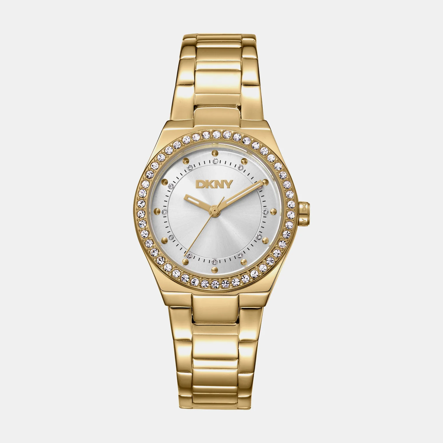 Evening Women Quartz Silver Dial Analog Stainless Steel Watch DK1L100M0065