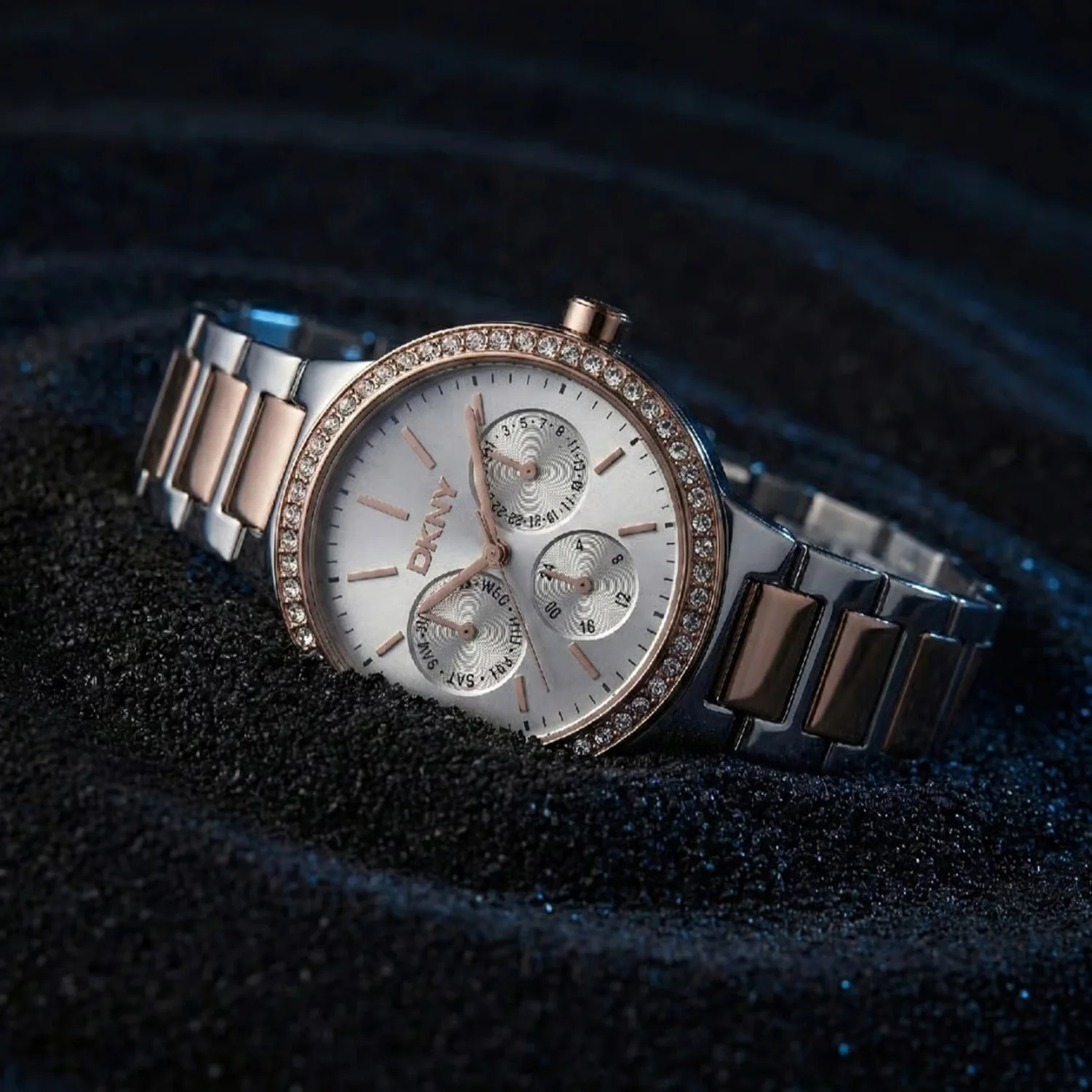 Evening Women Quartz Silver Dial Multi-Function Stainless Steel Watch DK1L084M0095 - Image 6